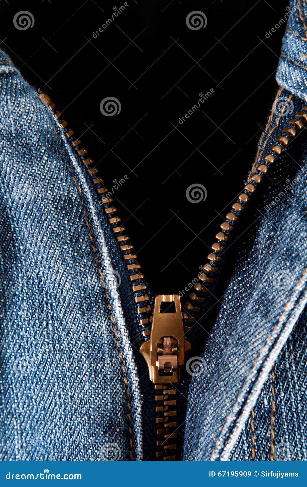 Blue Jeans with Open Zipper Stock Image - Image of cloth, material ...