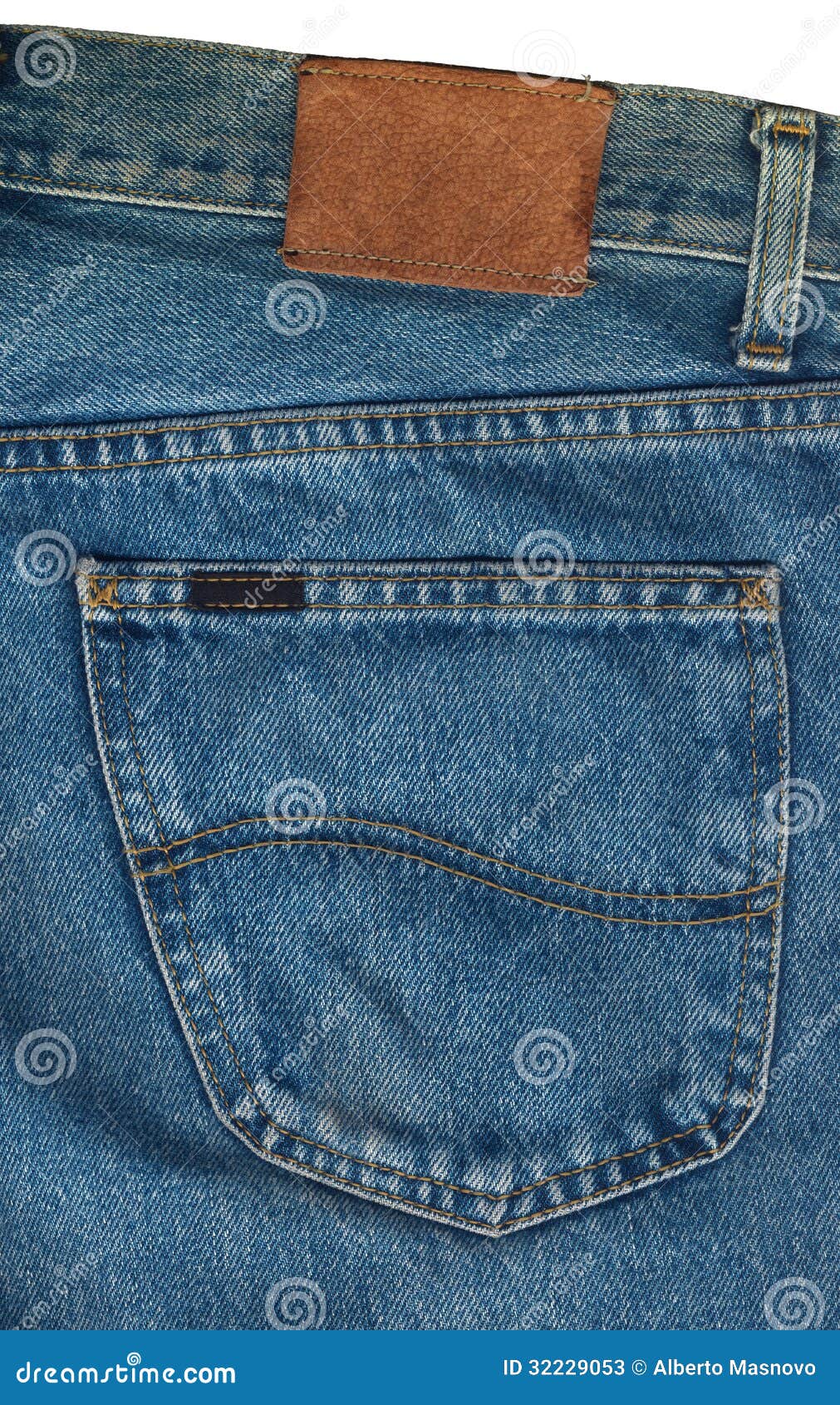 Blue Jeans Pocket Closeup stock image. Image of cotton - 32229053