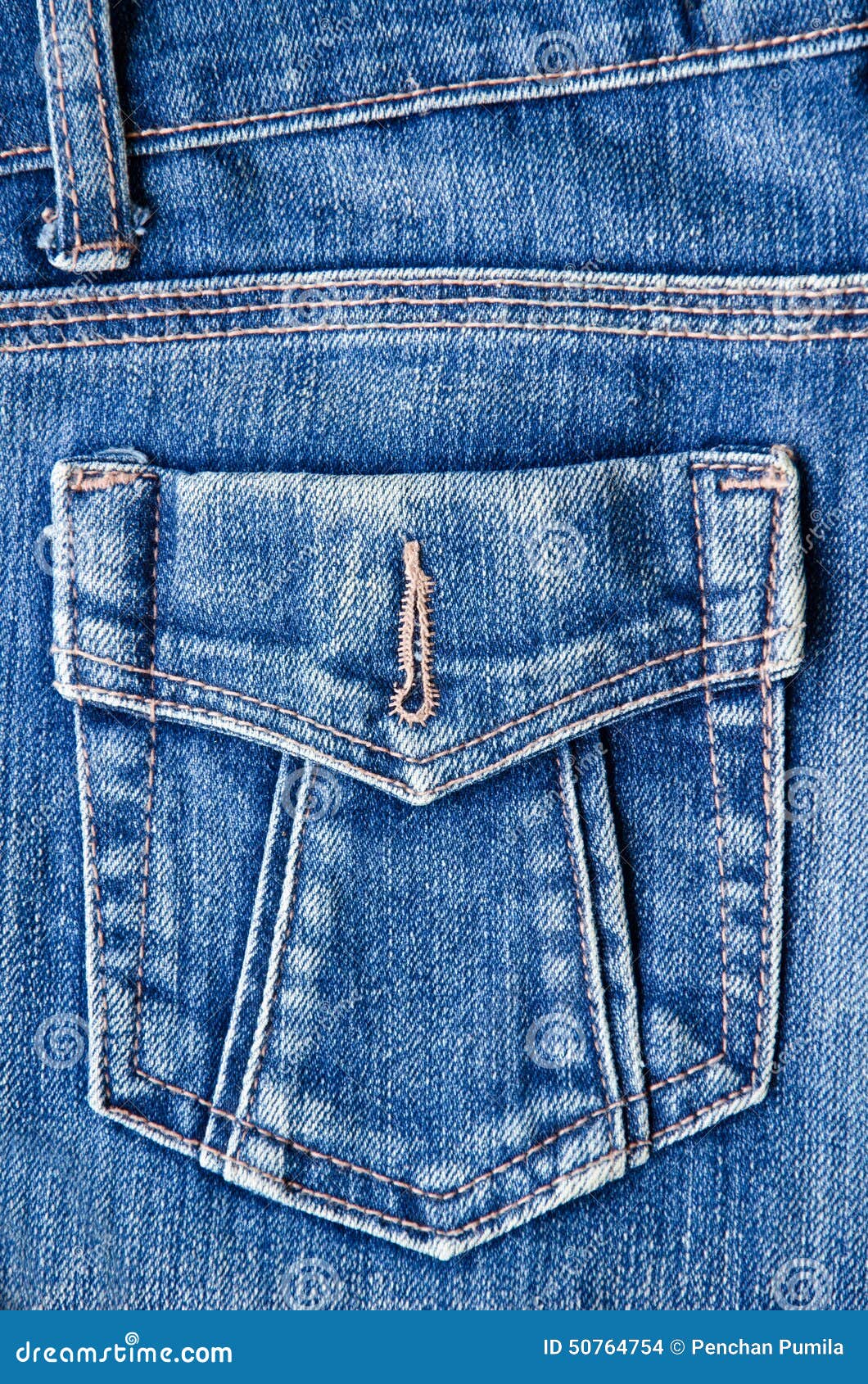 Blue jeans pocket. stock photo. Image of detail, clothes - 50764754