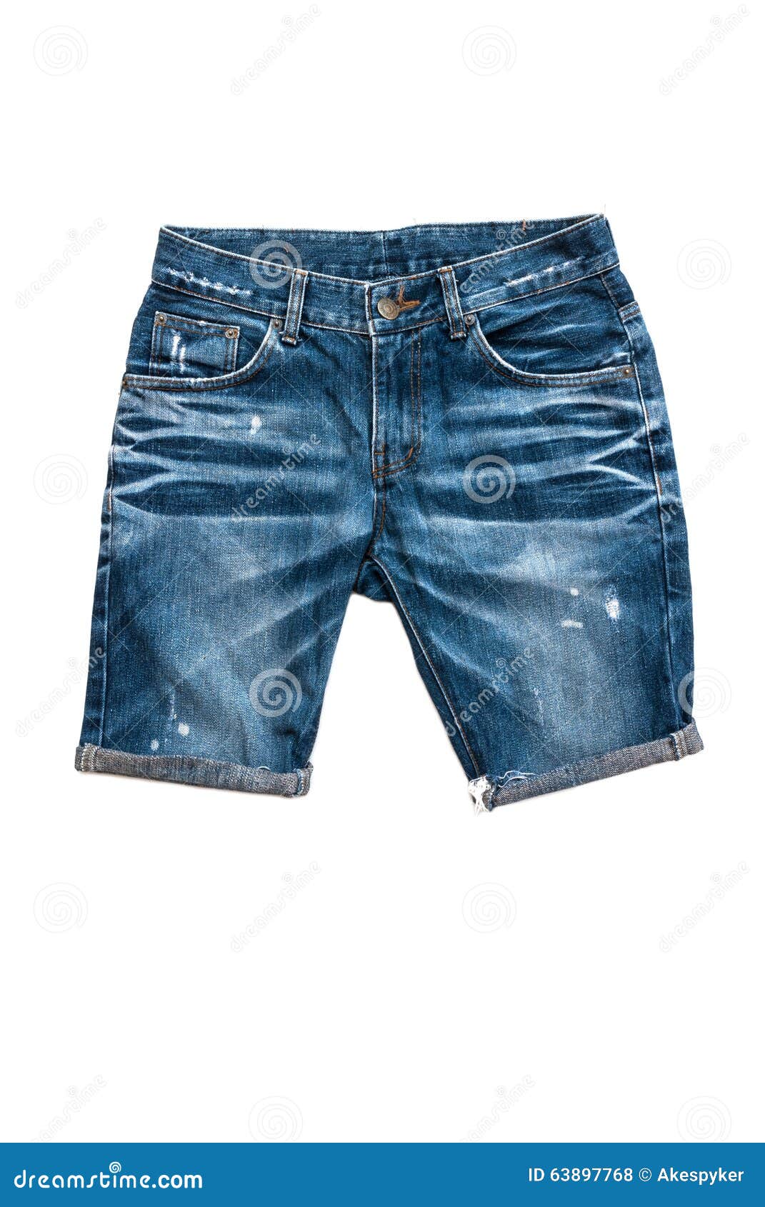 Blue Jeans Short Trouser Isolated Stock Photo Image of denim, cotton