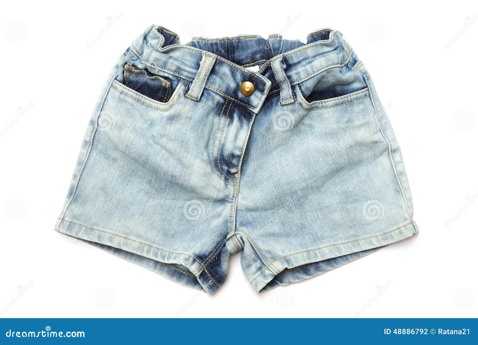 Blue jeans shorts for kids stock photo. Image of pants 48886792