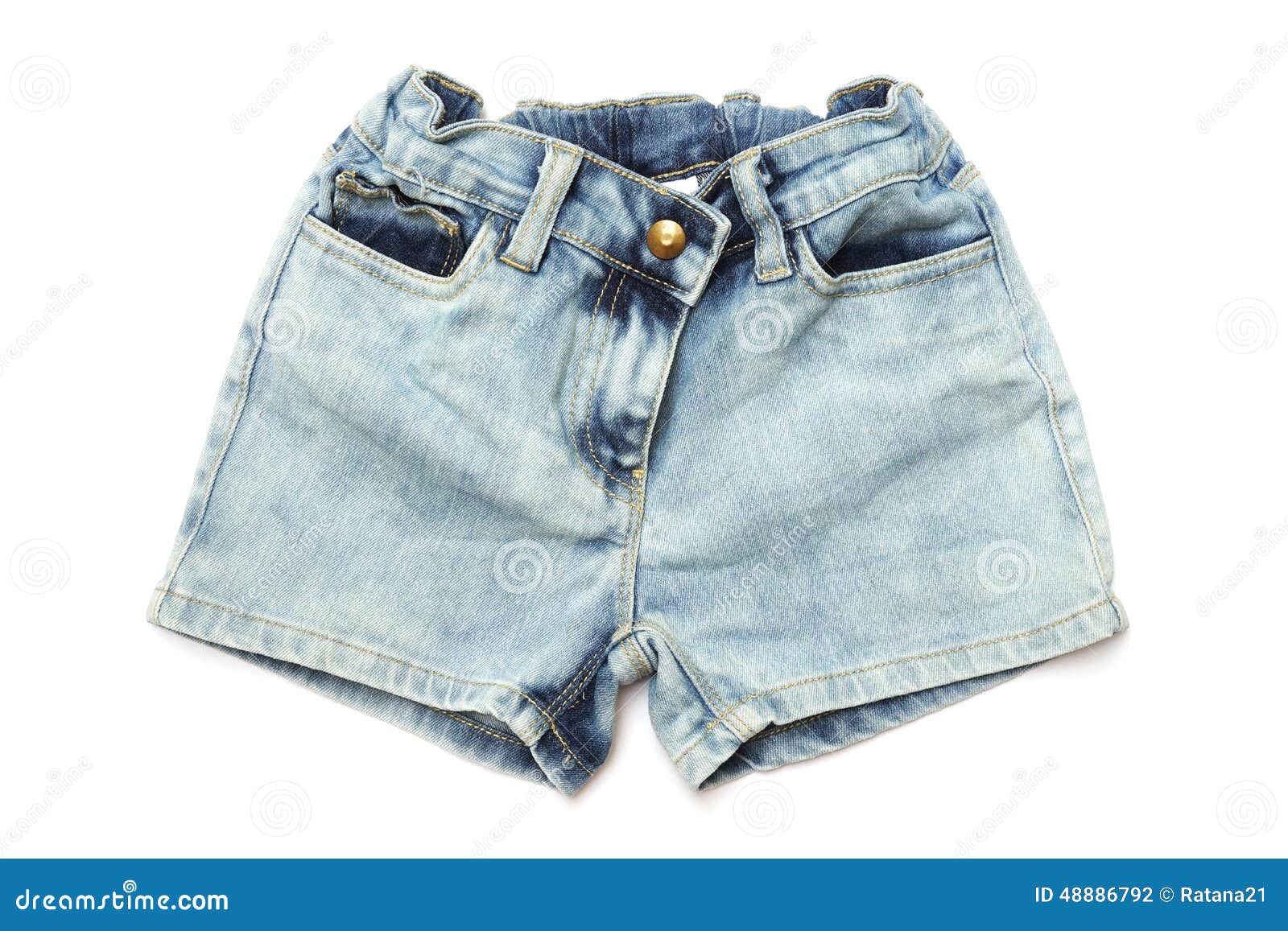 Blue jeans shorts for kids stock photo. Image of pants - 48886792