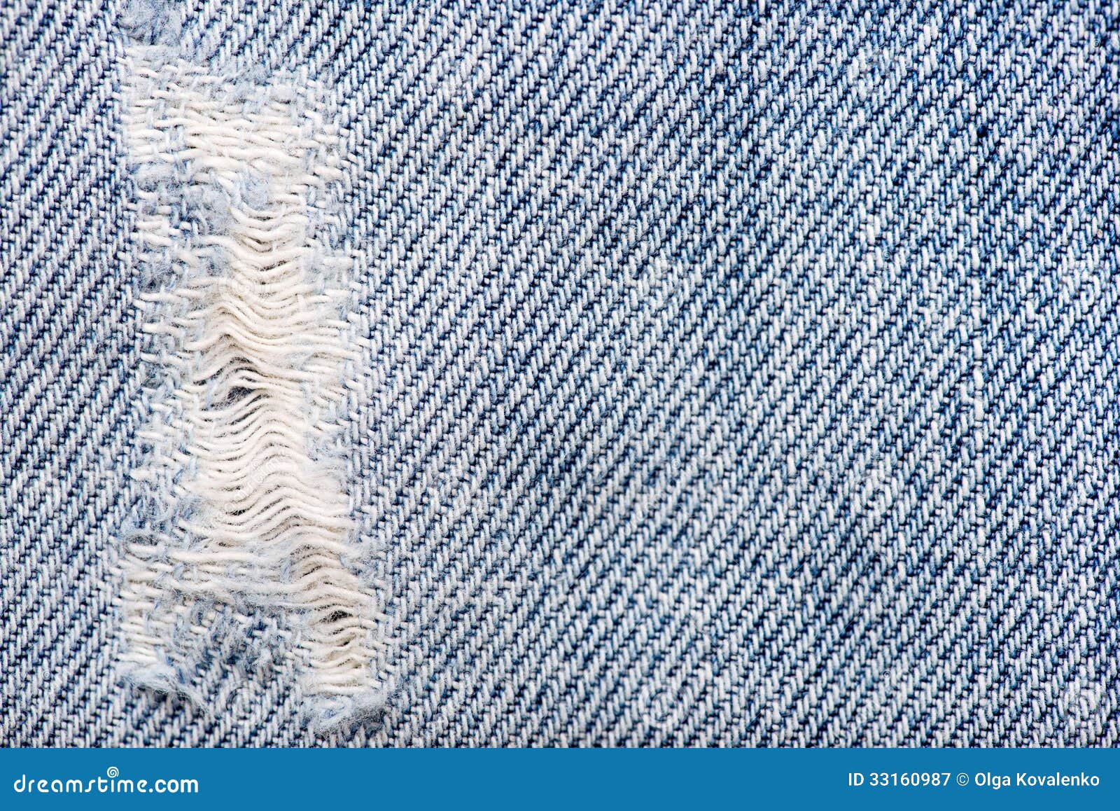 Blue Jeans Torn Fabric Royalty Free Stock Photography - Image: 33160987