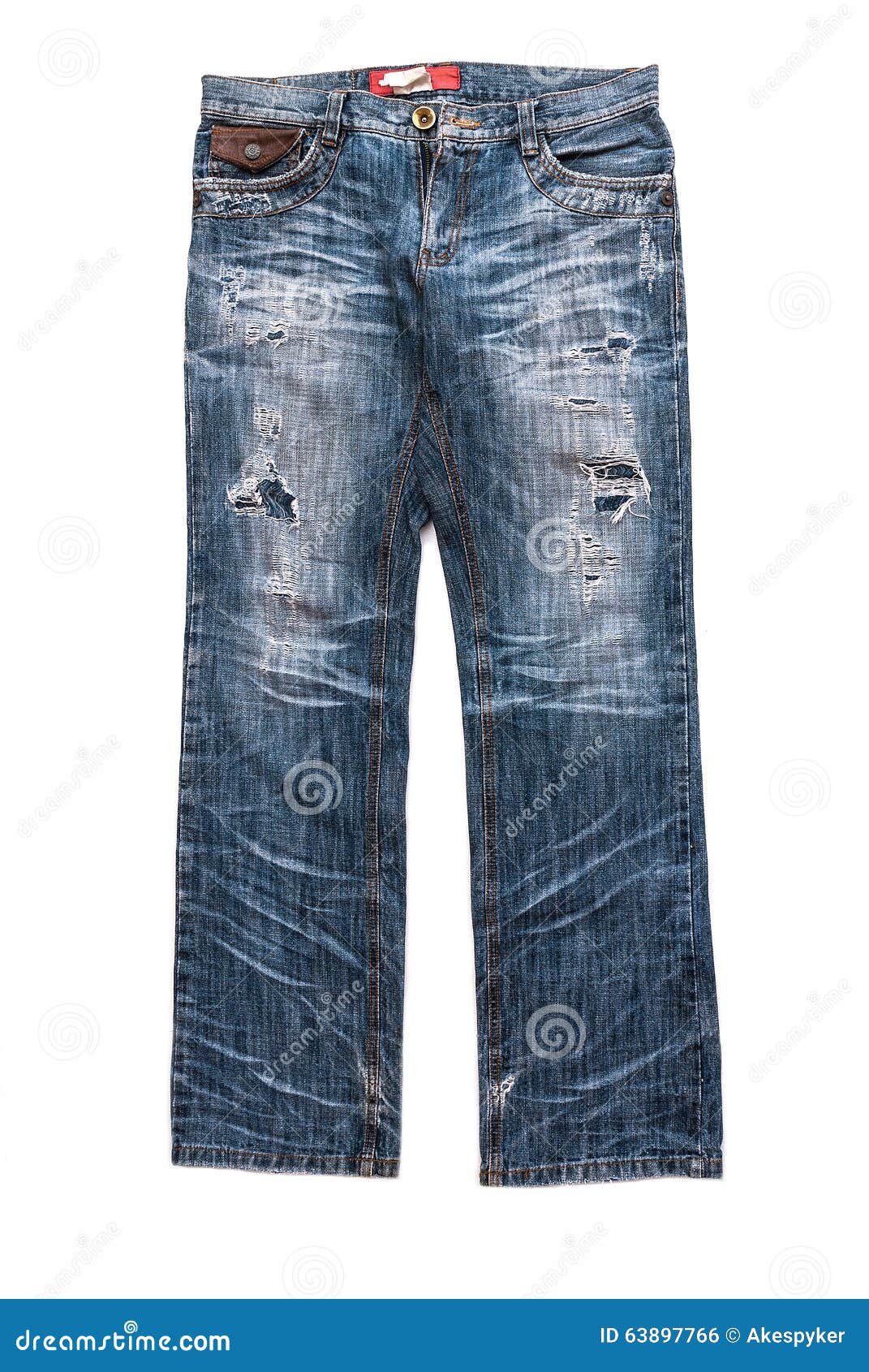 Blue Jeans Trouser Isolated Stock Photo - Image of pale, fashionable ...