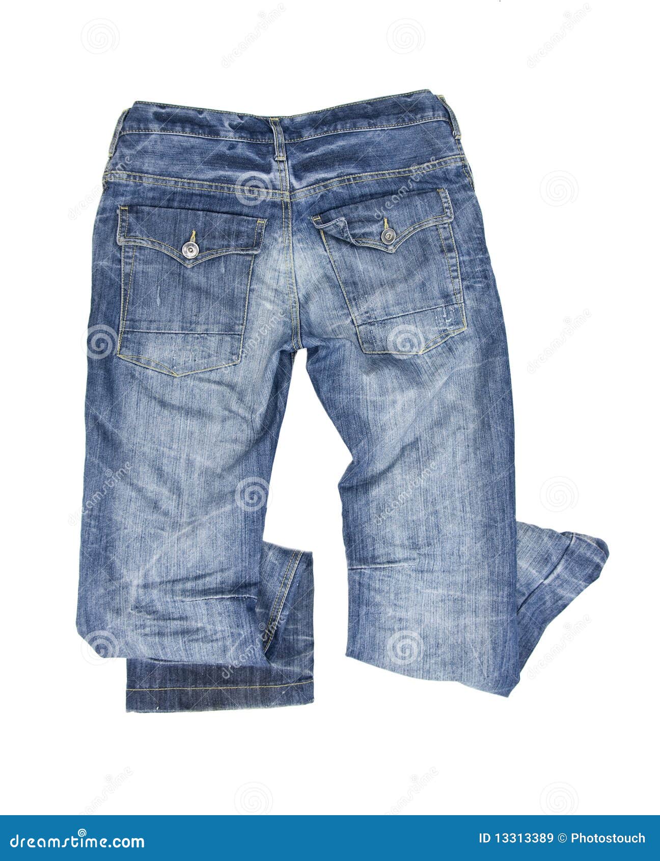 Blue jeans trousers stock image. Image of fibre, garment - 13313389