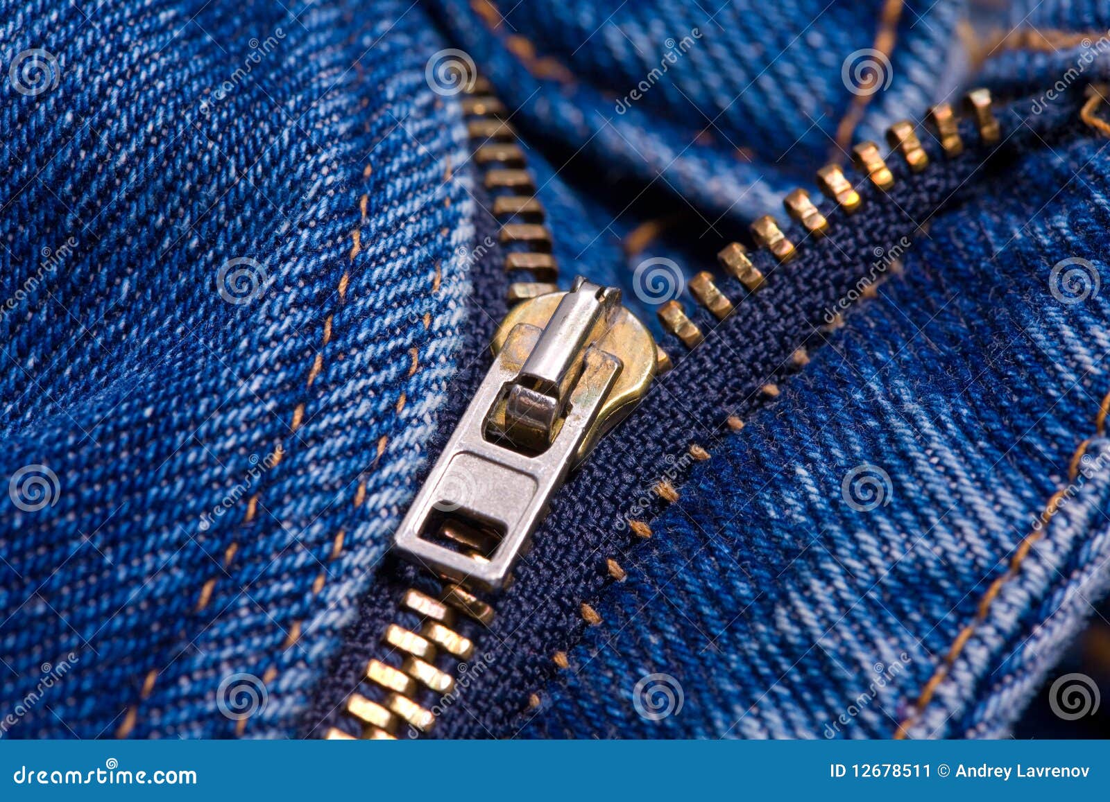 Blue jeans zipper stock image. Image of cotton, cloth - 12678511