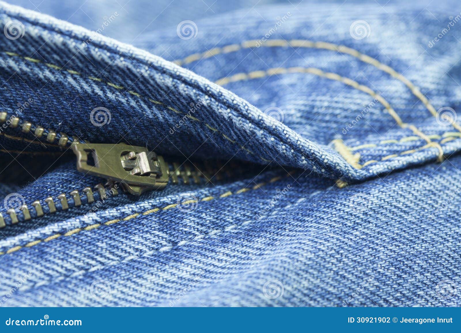 Blue jeans zipper stock photo. Image of clothing, open 30921902