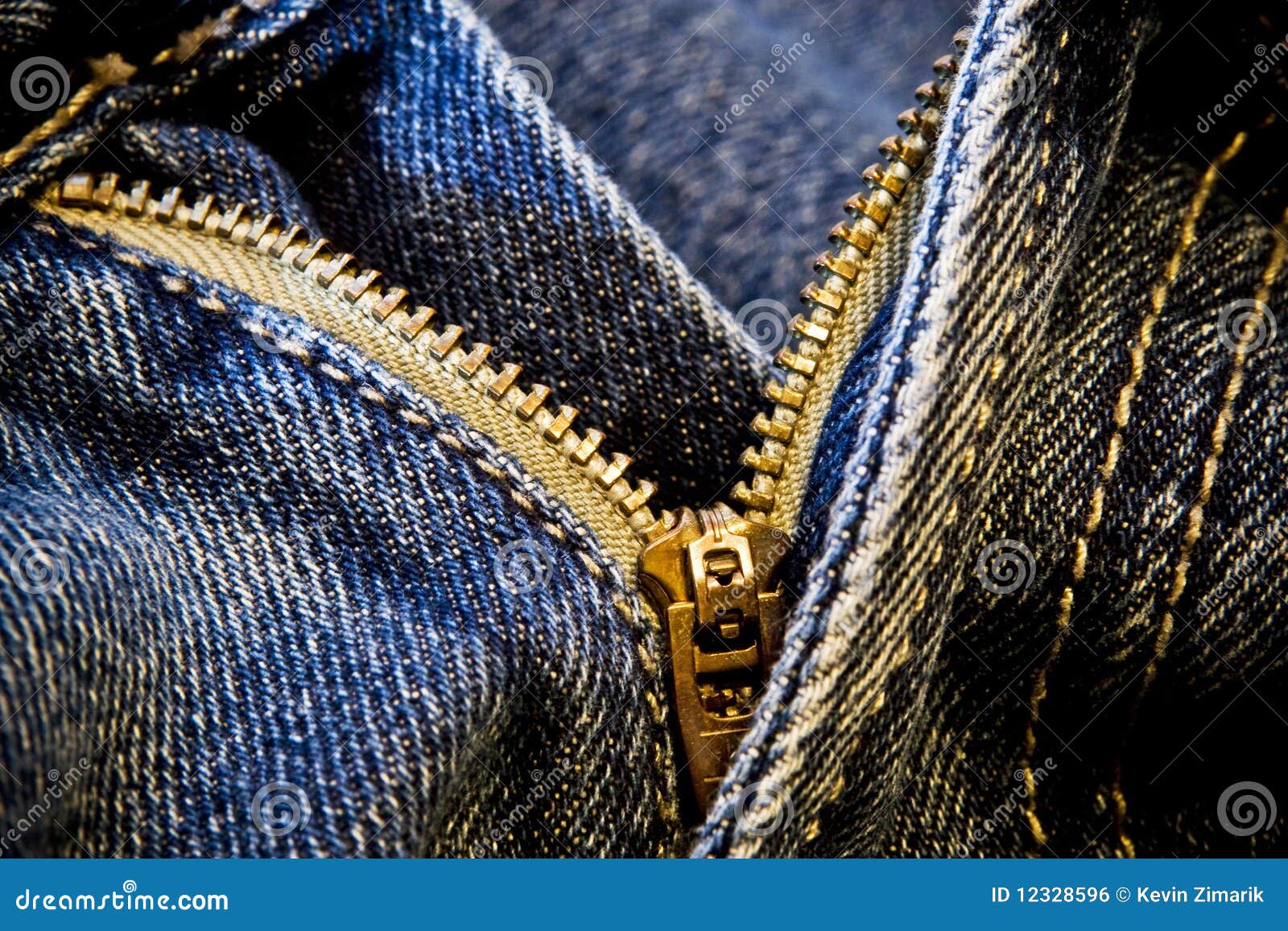 Blue jeans zipper unzipped stock photo. Image of trousers - 12328596