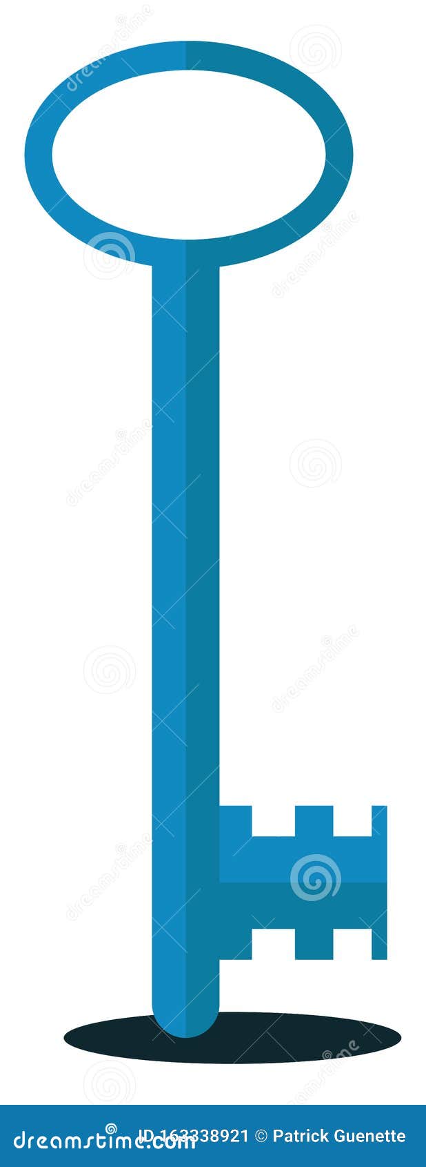 Blue Key, Illustration, Vector Stock Illustration Illustration of