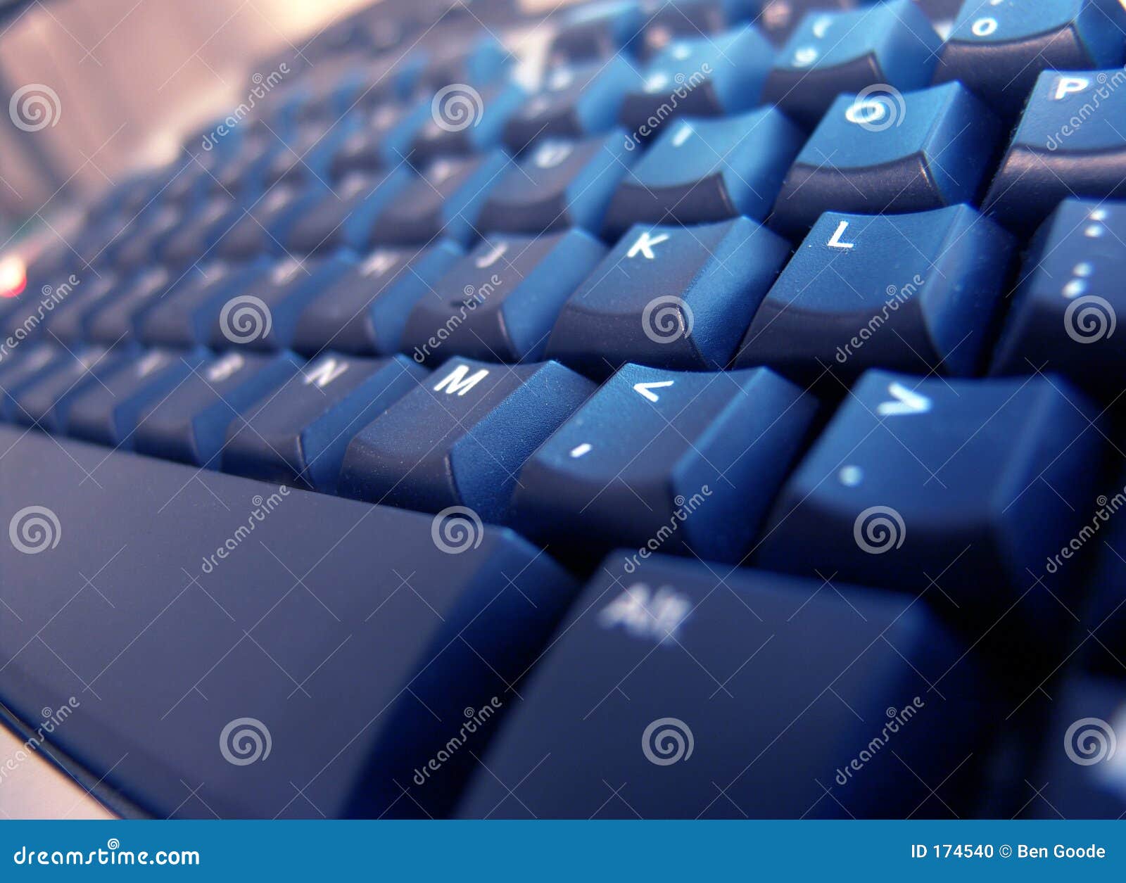 Blue Keys stock photo. Image of alphabet, macro, computer 174540