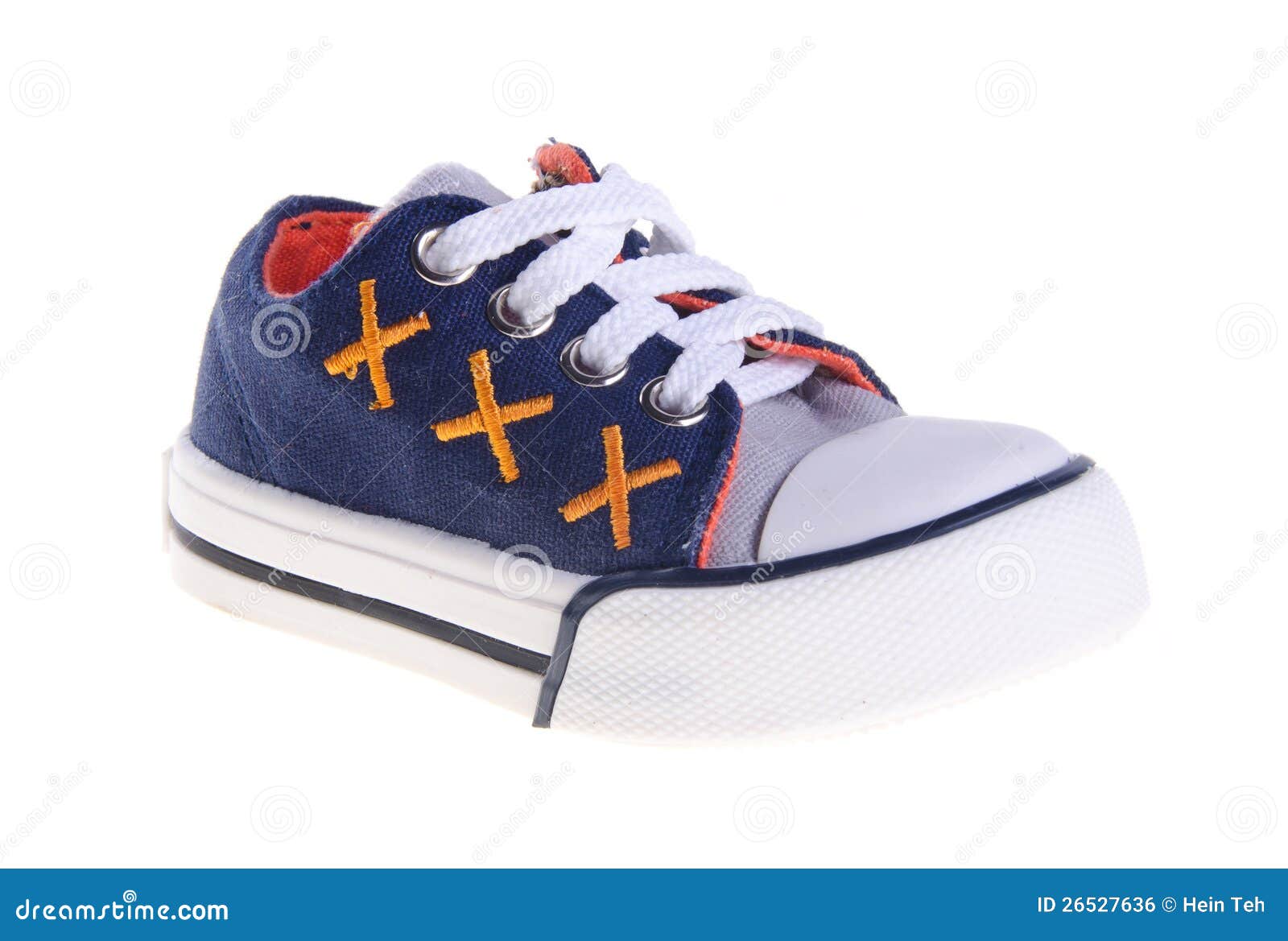 Blue Kid Shoes on Background. Stock Photo - Image of modern, hanging ...