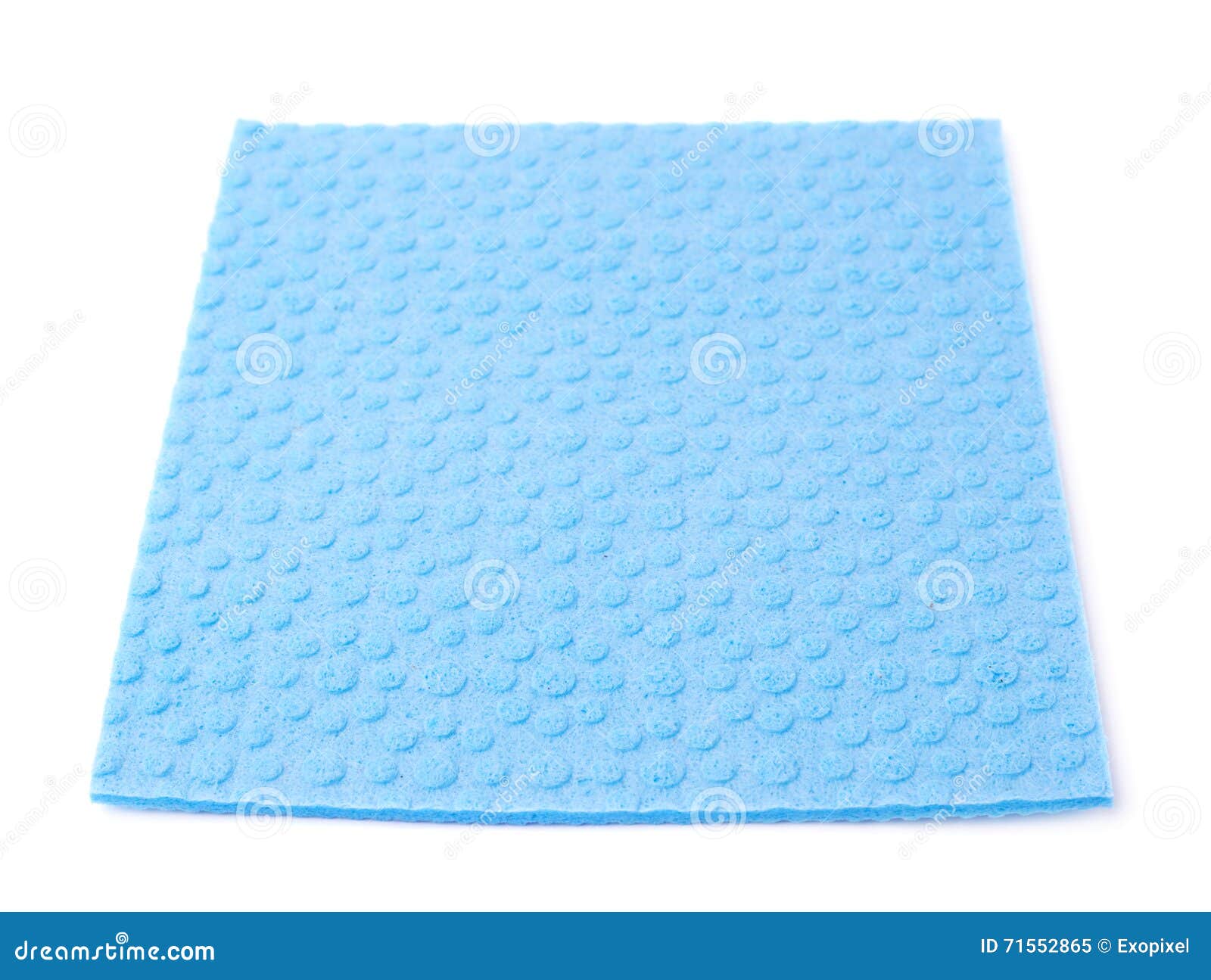 Blue Kitchen Cleaning Napkin Rag Over White Isolated Background Stock