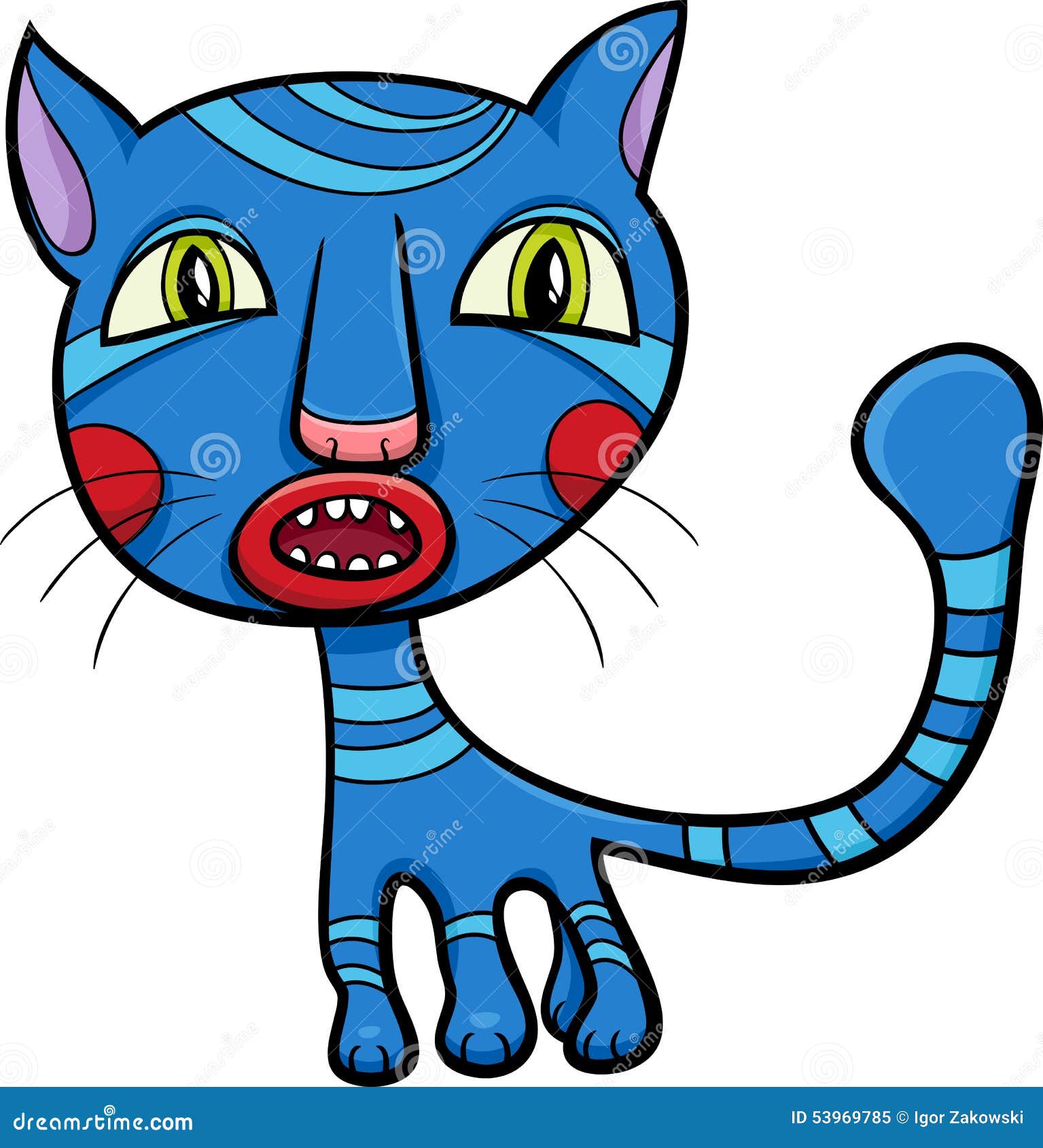 Funny Cartoon Angry Blue Cat Meme Blue Cat Drawing by Ricardo E