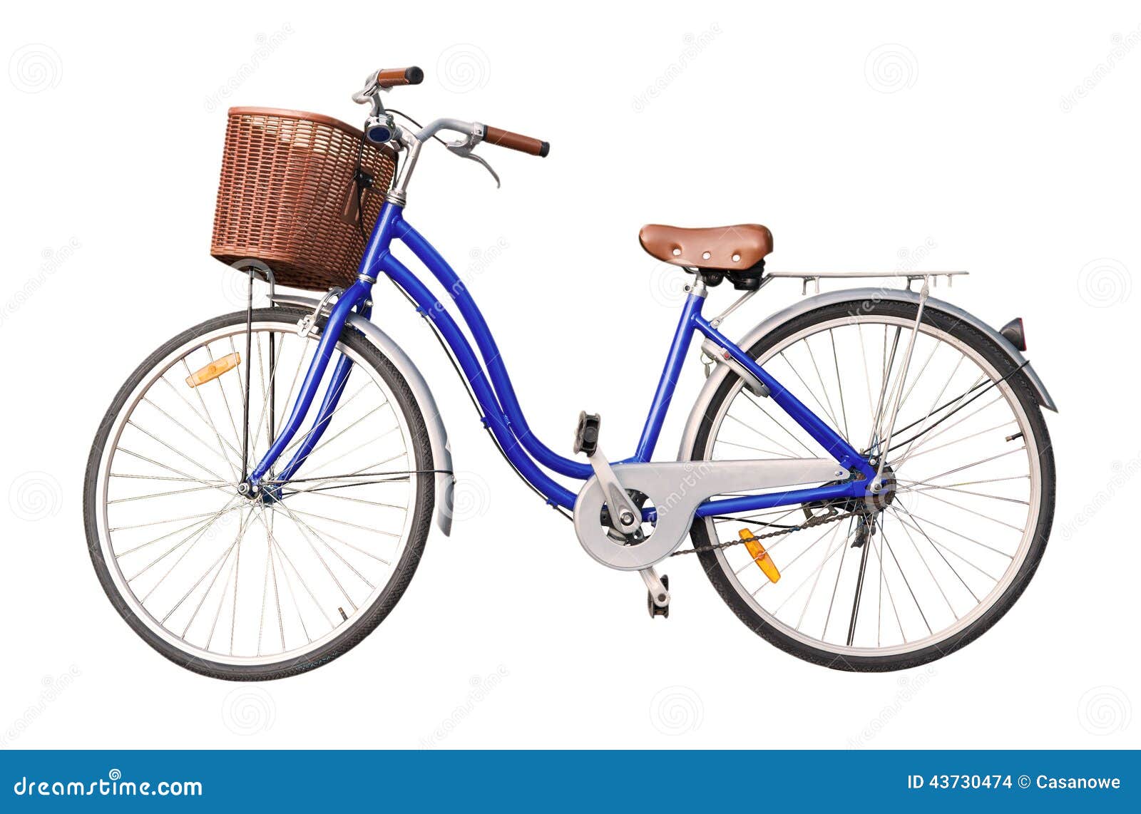 blue ladies bicycle isolate white background 43730474