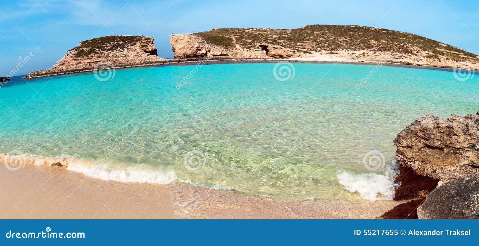 the blue lagoon on comino island, malta