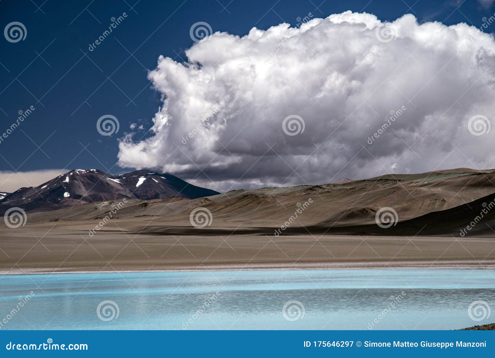 blue lagoon laguna azul, volcano pissis, catamarca, argentina