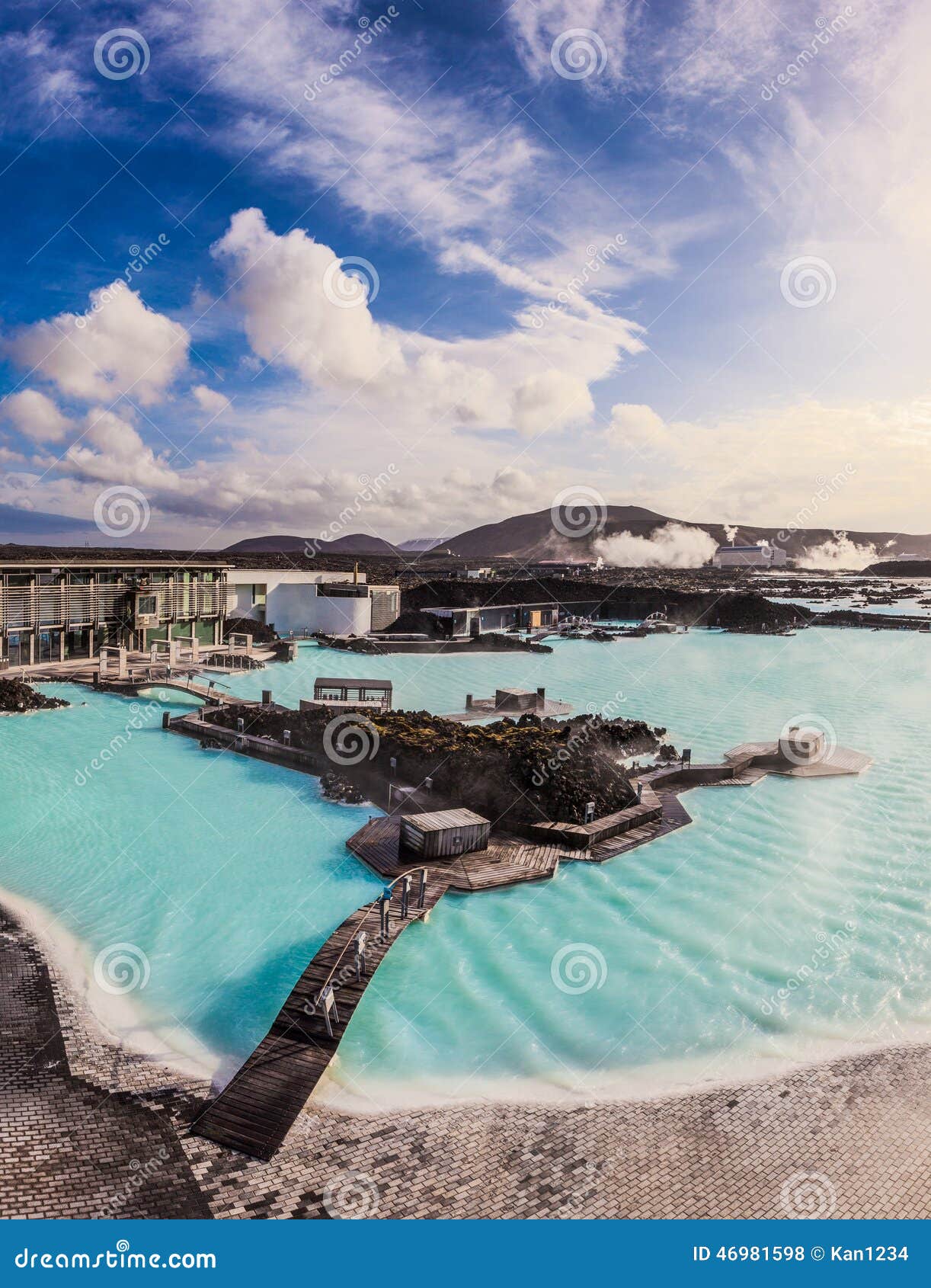 Blue Lagoon Outdoor Geothermal Pool Iceland Stock Photo Image Of
