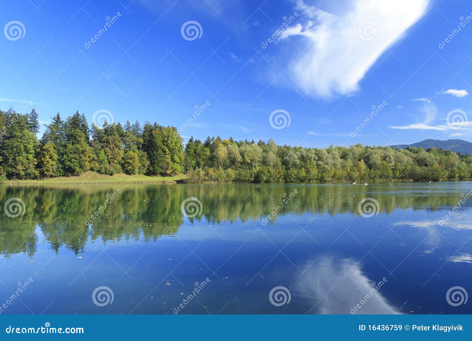 Blue Lake In Autumn Stock Image Image Of Golden Landscape 16436759