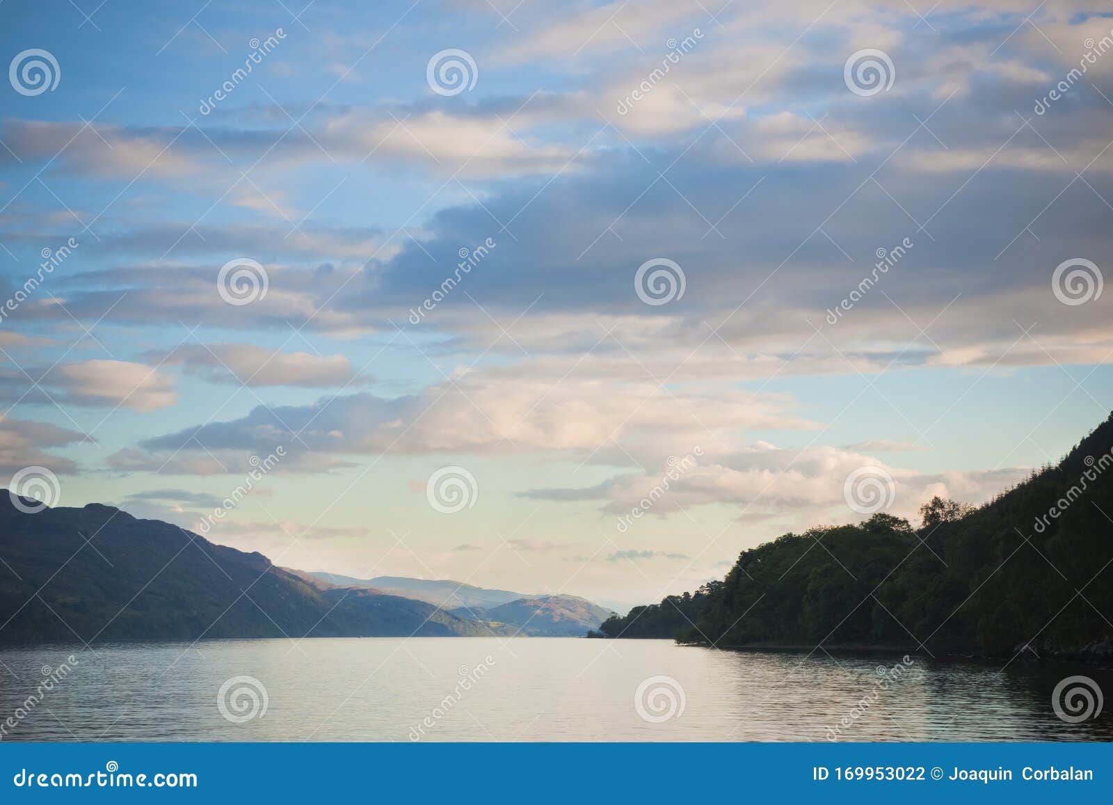 Blue Lake among Tranquil Woods To Relax with Calm on Vacation Stock ...