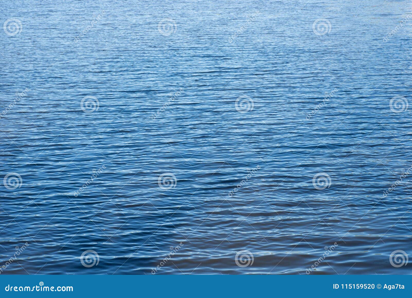 Blue Lake Water Background Texture Selective Focus Stock Photo Image