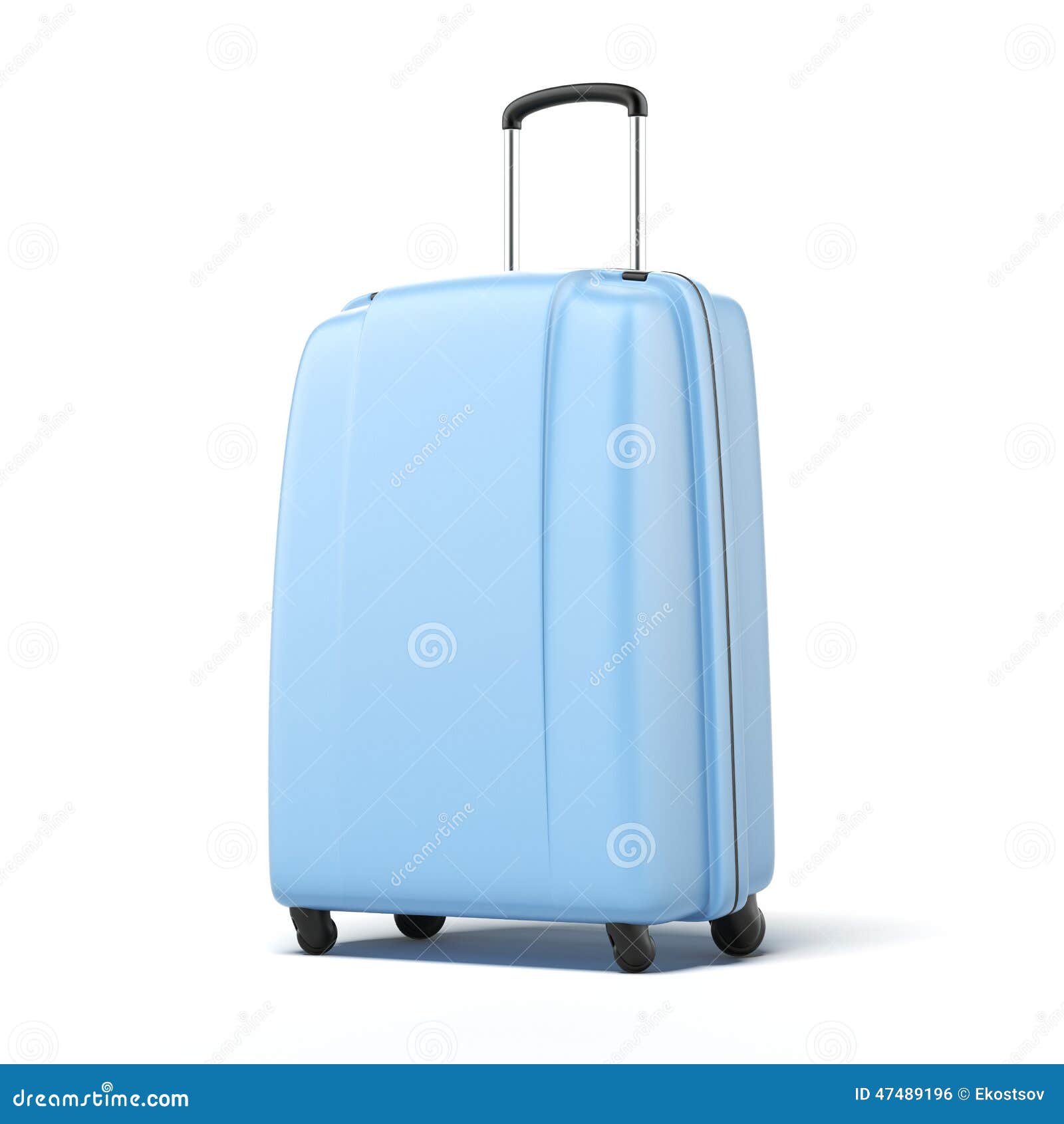 Blue large suitcase stock photo. Image of journey, black - 47489196