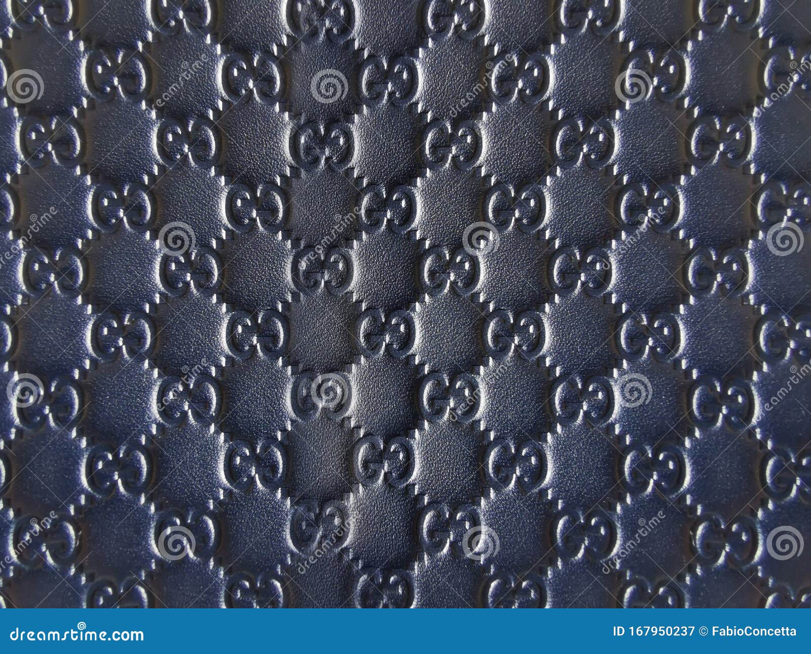 Blue Leather Background of Gucci Monogram Logo Editorial Photography -  Image of texture, structure: 167950237