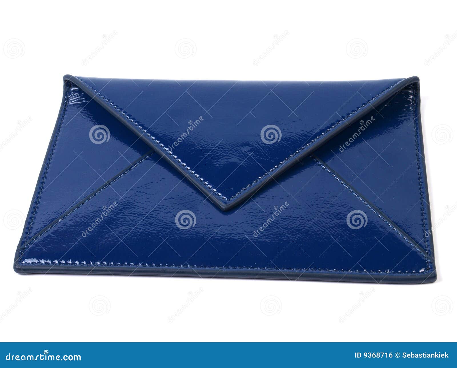 Blue leather envelope stock photo. Image of blue, space 9368716