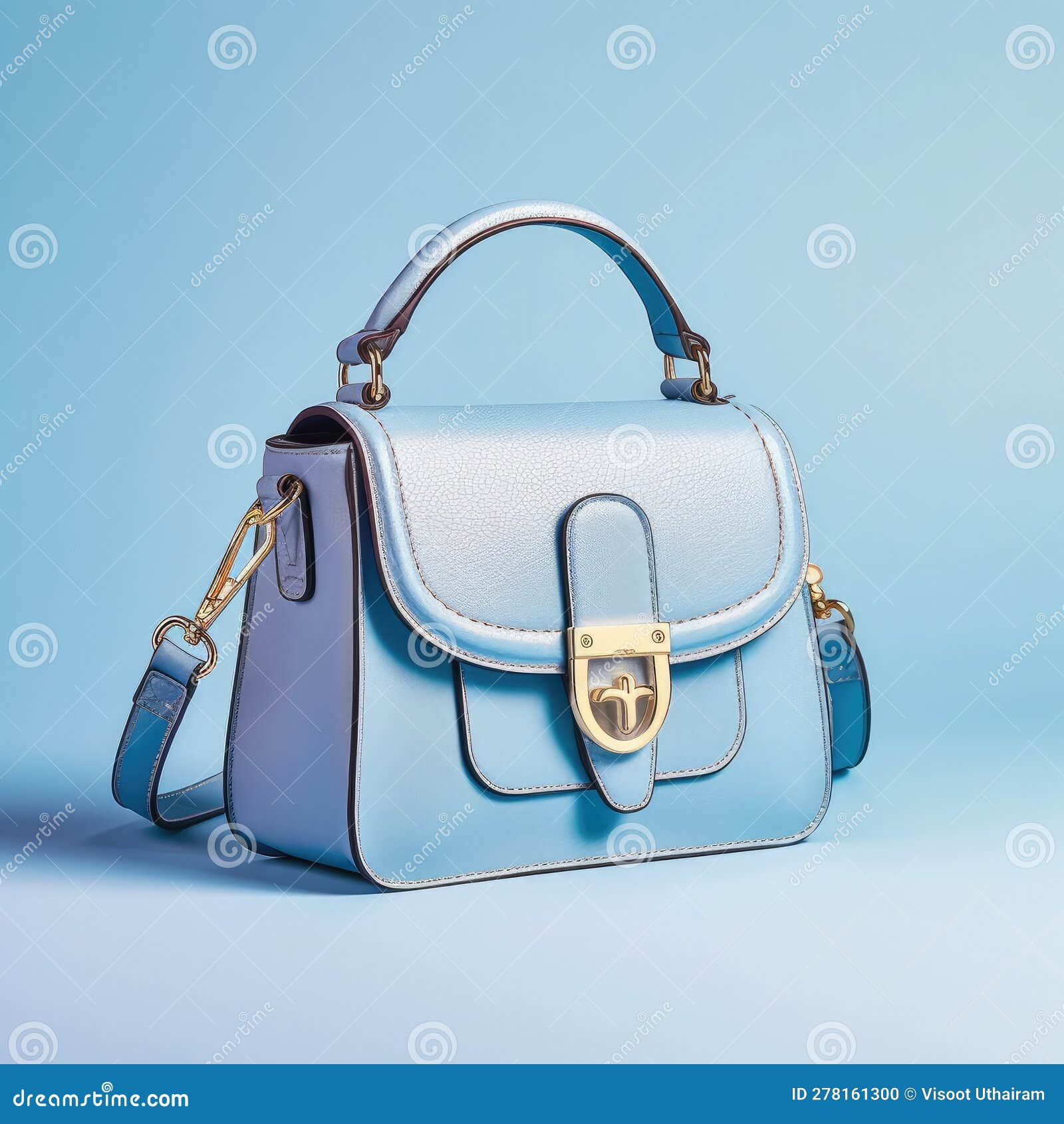 Blue Leather Women S Handbag,Beautiful Elegance and Luxury,AI Generated ...