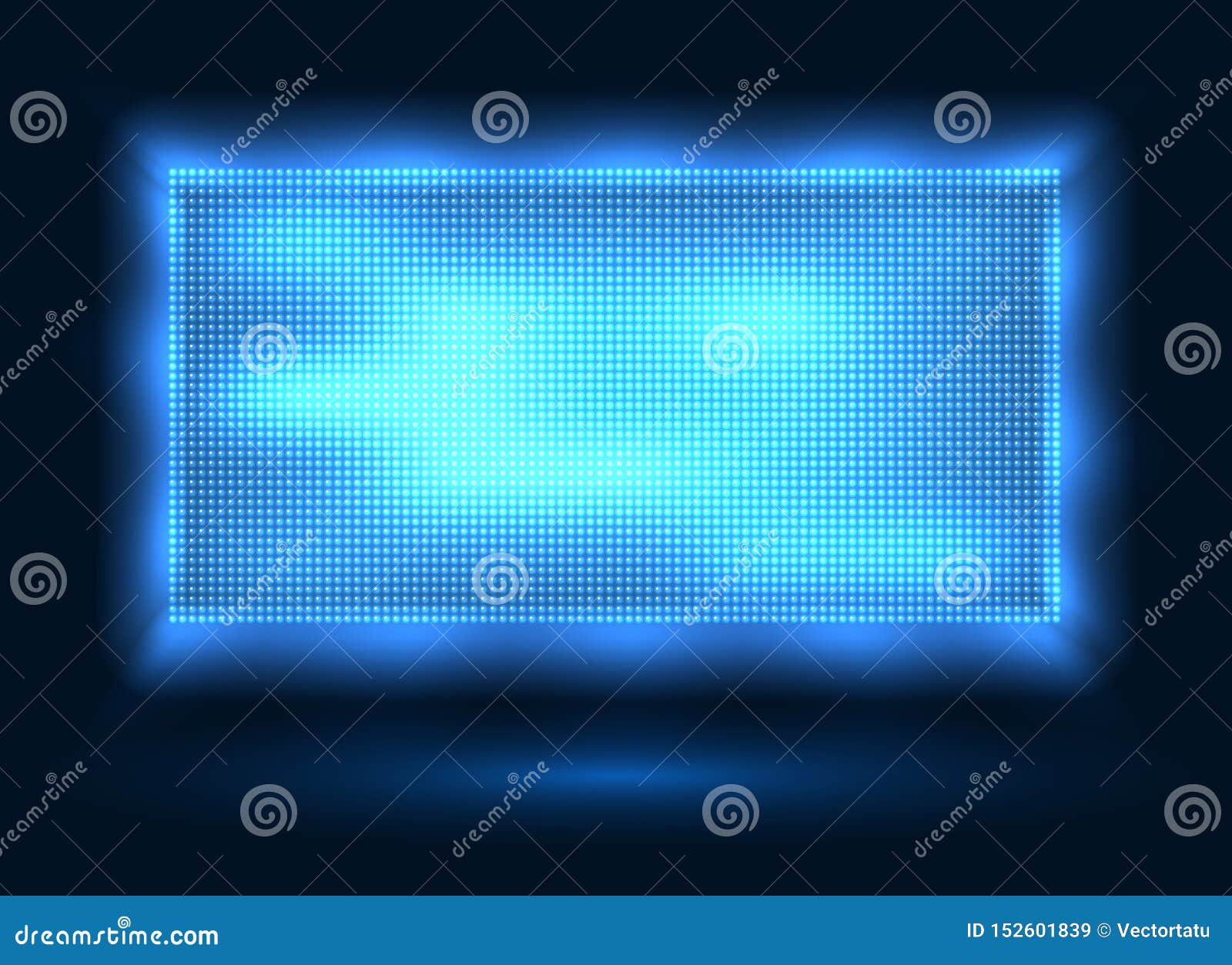 Blue led lights screen stock vector. Illustration of glow 152601839