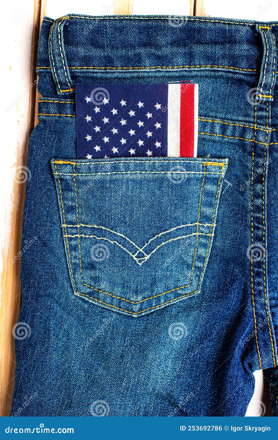 Blue Levis Jeans and an American Flag in the Back Pocket. the Concept of  Freedom and History Editorial Photo - Image of background, democracy:  253692786