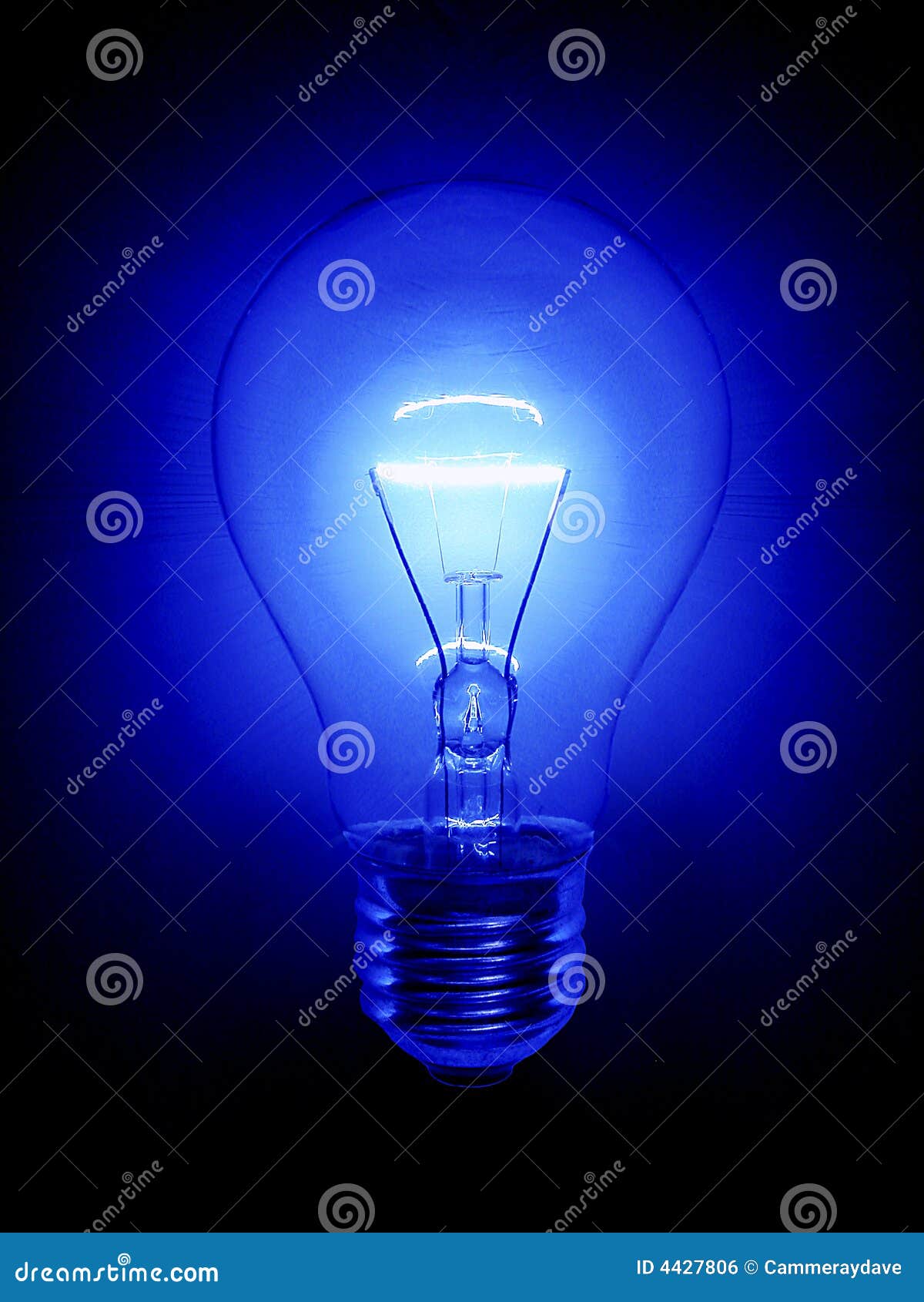 blue light bulb