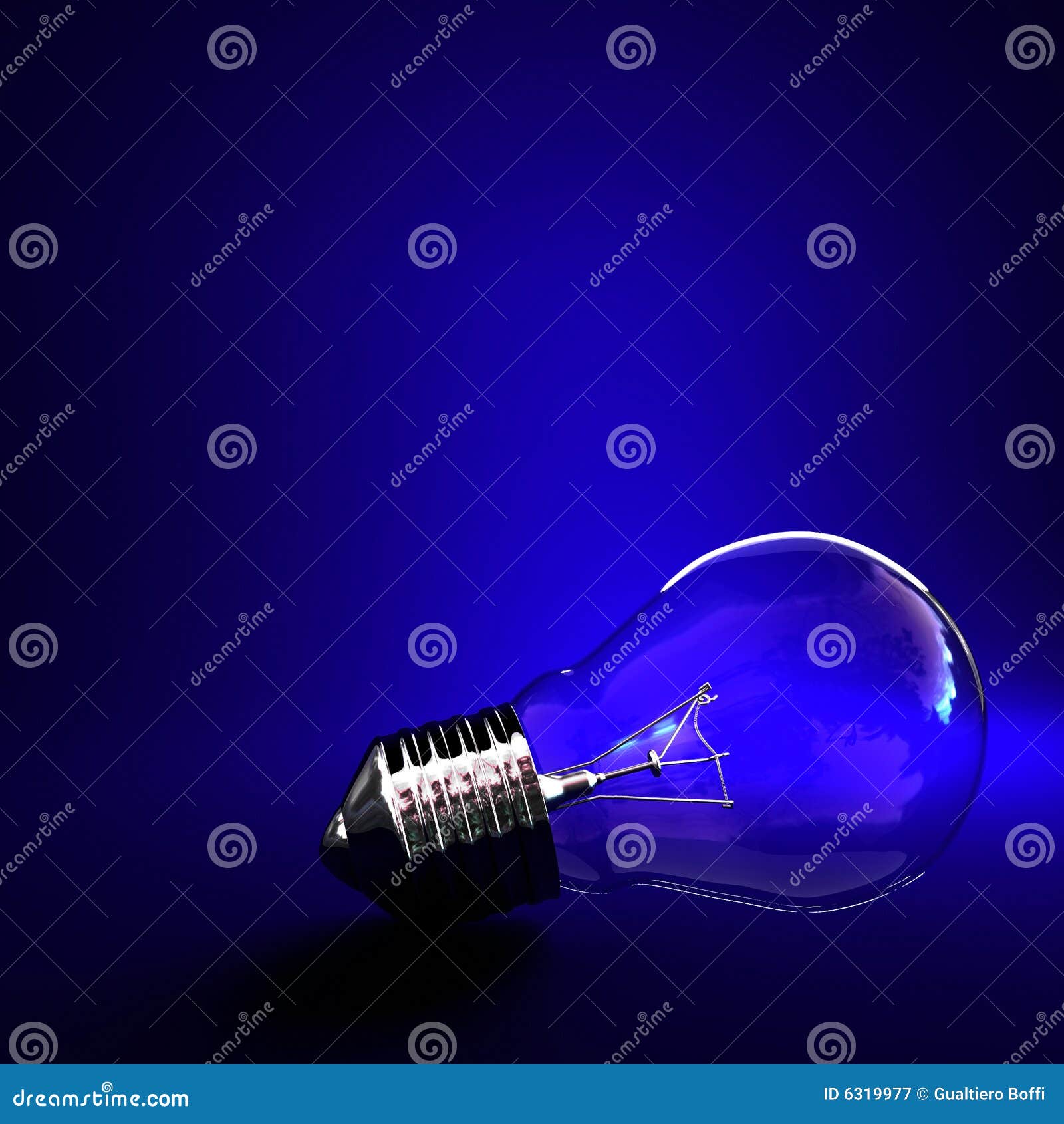 Blue light bulb background stock image. Image of idea 6319977