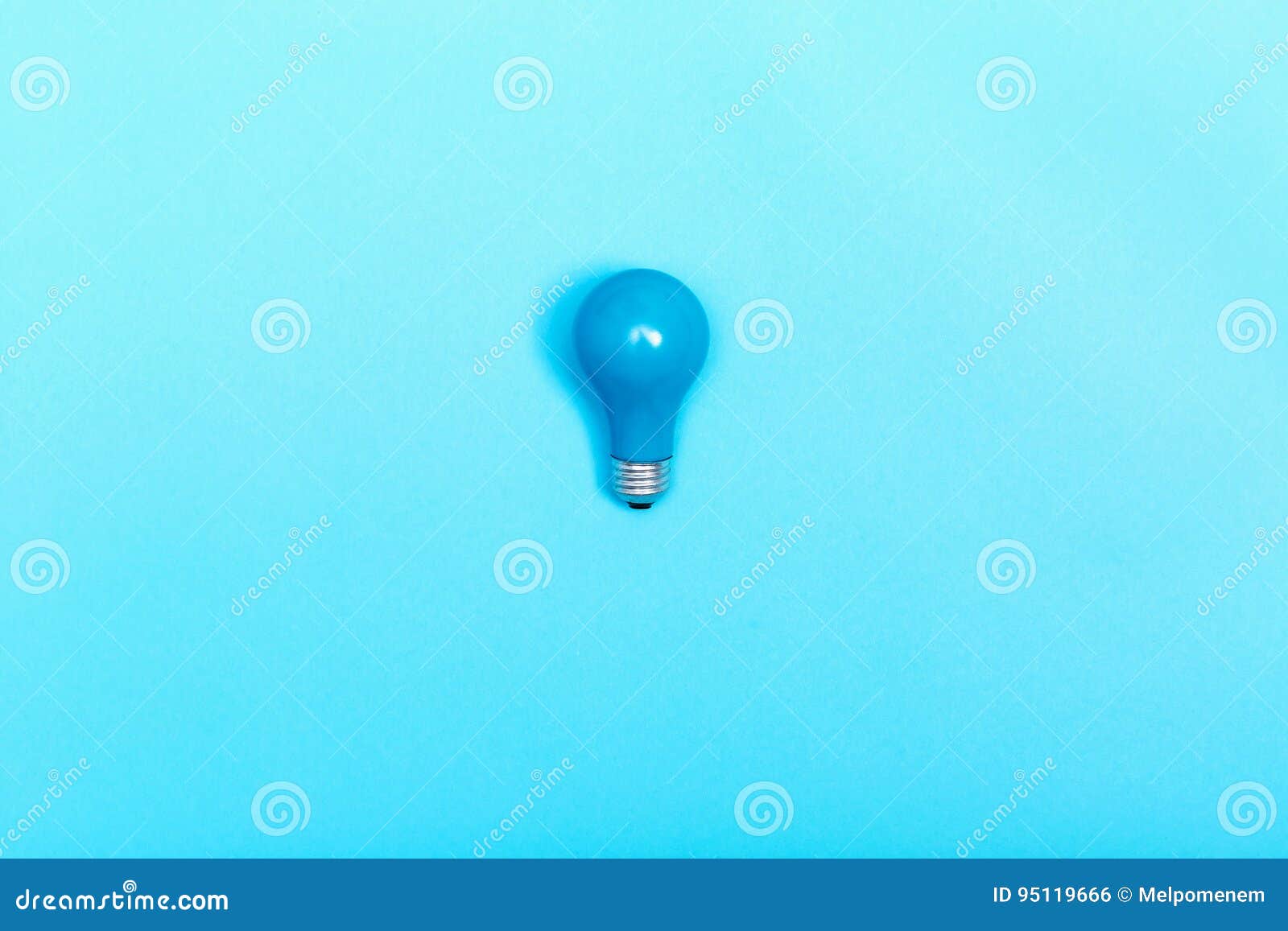 Blue Light Bulb on a Vibrant Background Stock Photo Image of idea