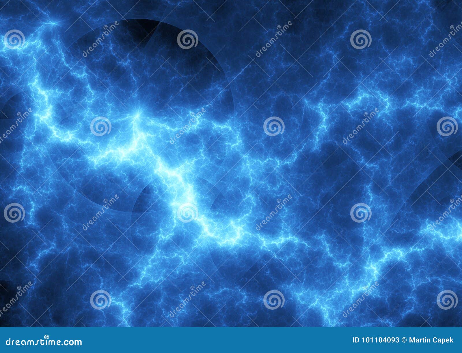 Blue lightning background stock illustration. Illustration of