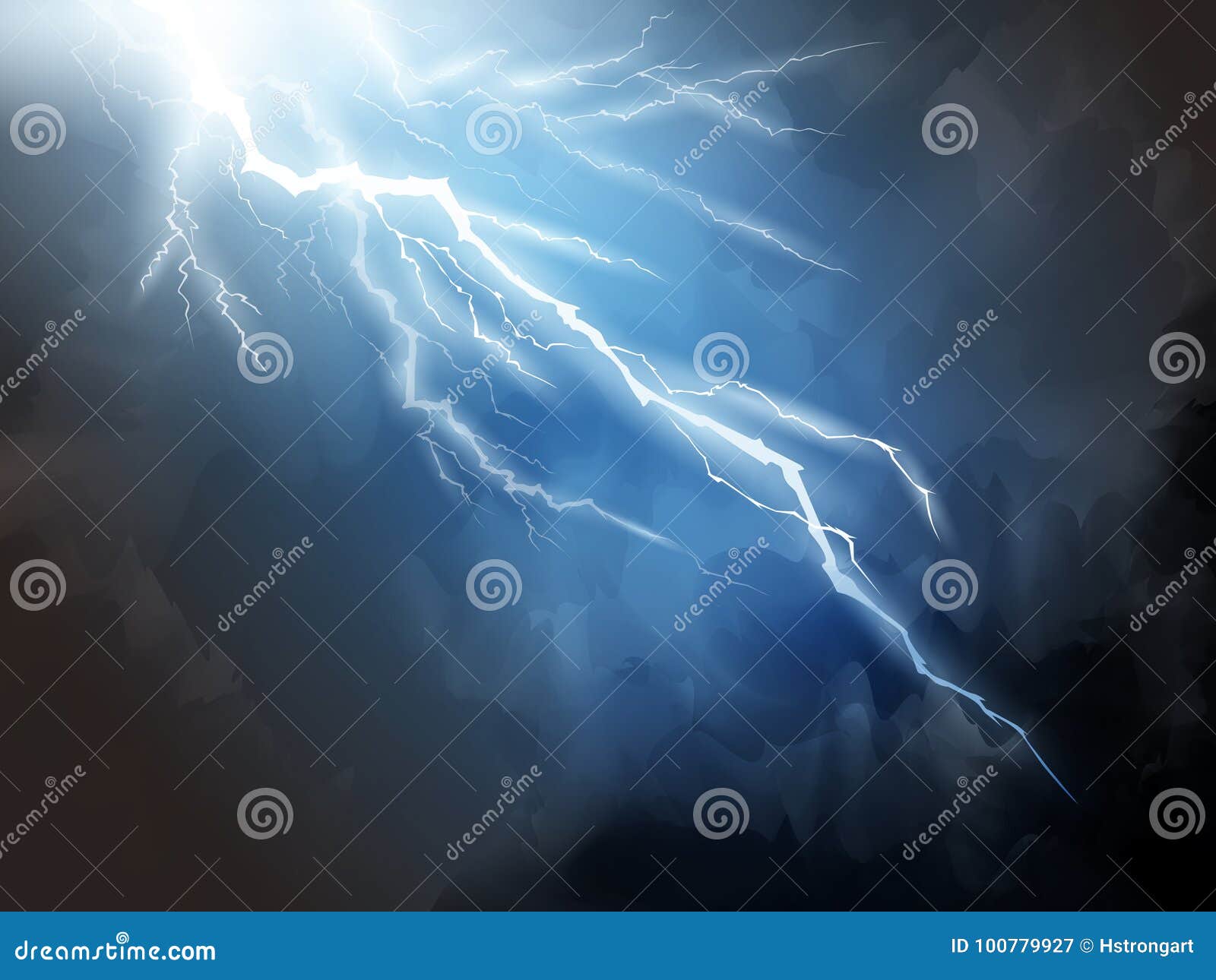 Blue Lightning Background, Blue, Lightning, Thunder Background