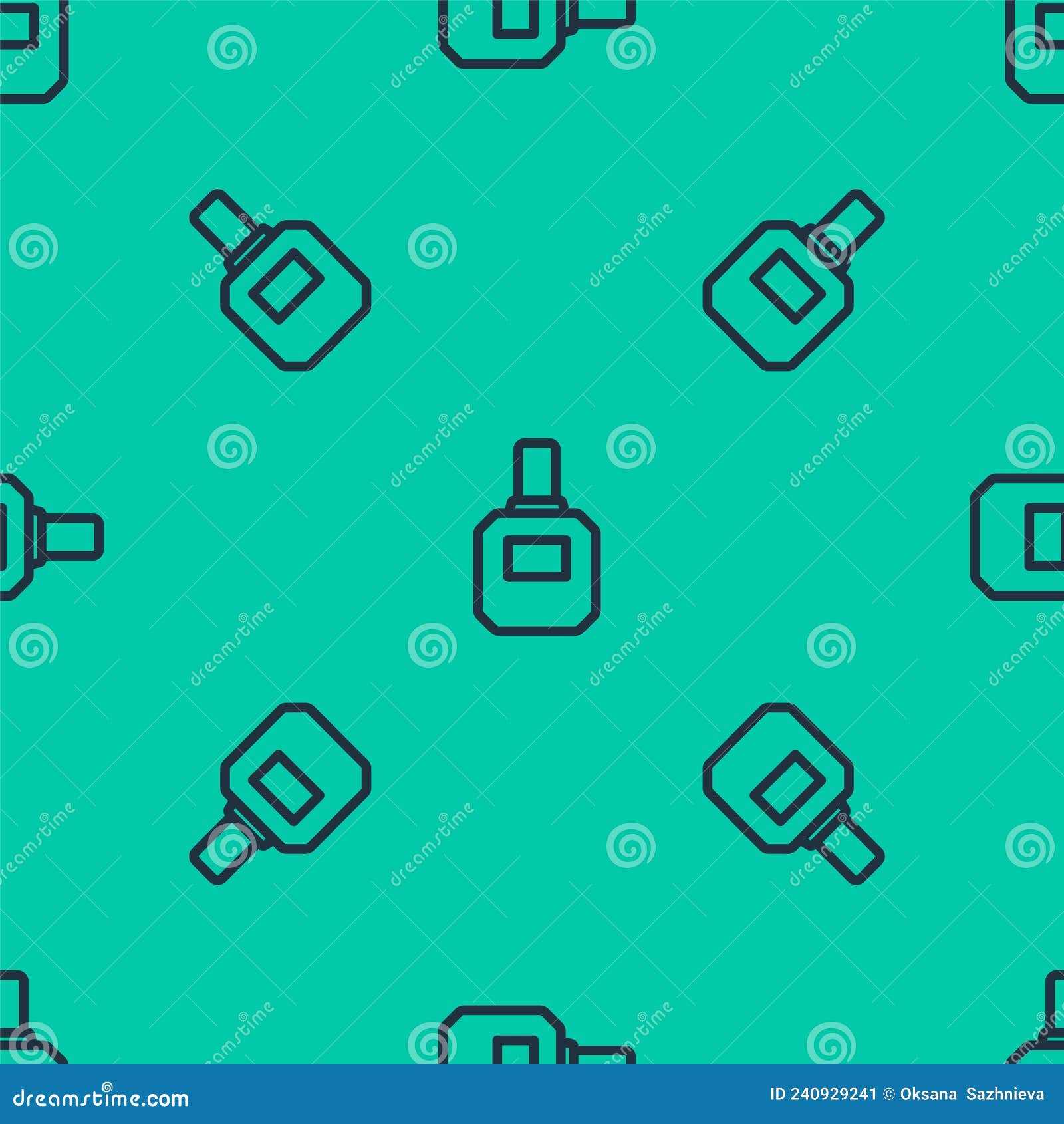 Blue Line Aftershave Icon Isolated Seamless Pattern on Green Background ...