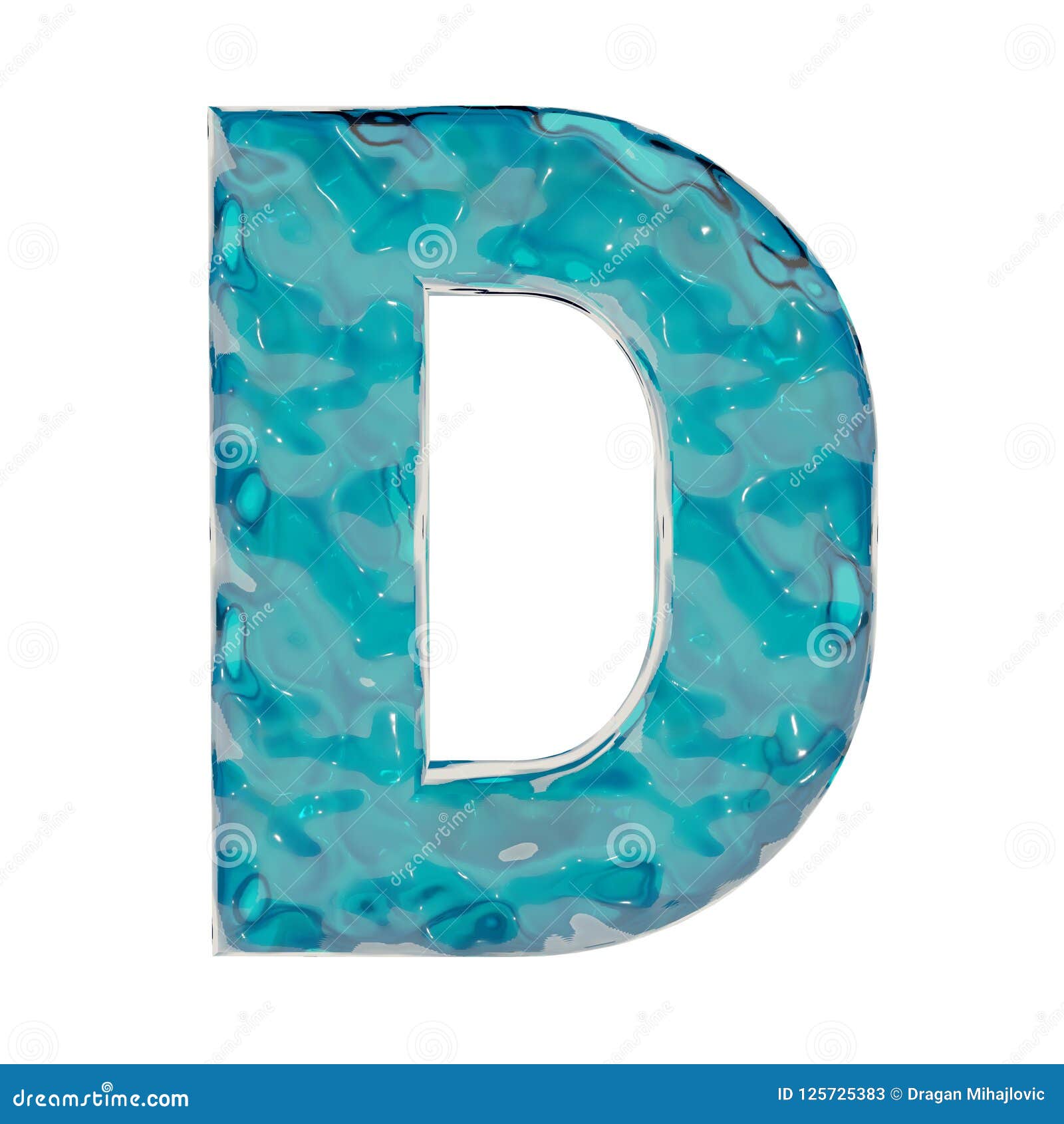 Blue Liquid Letter D stock illustration. Illustration of flow - 125725383