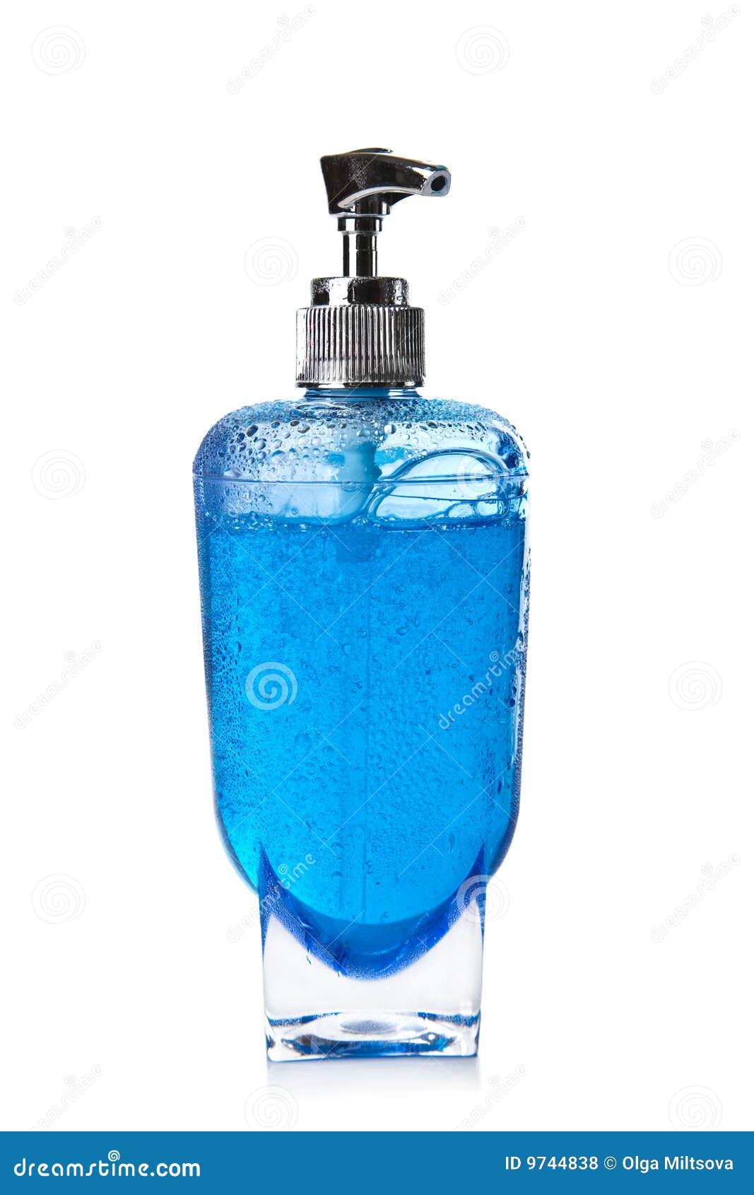 Download Blue Liquid Soap In Transparent Bottle Isolated Stock Photo Image Of Cosmetic Blue 9744838 Yellowimages Mockups