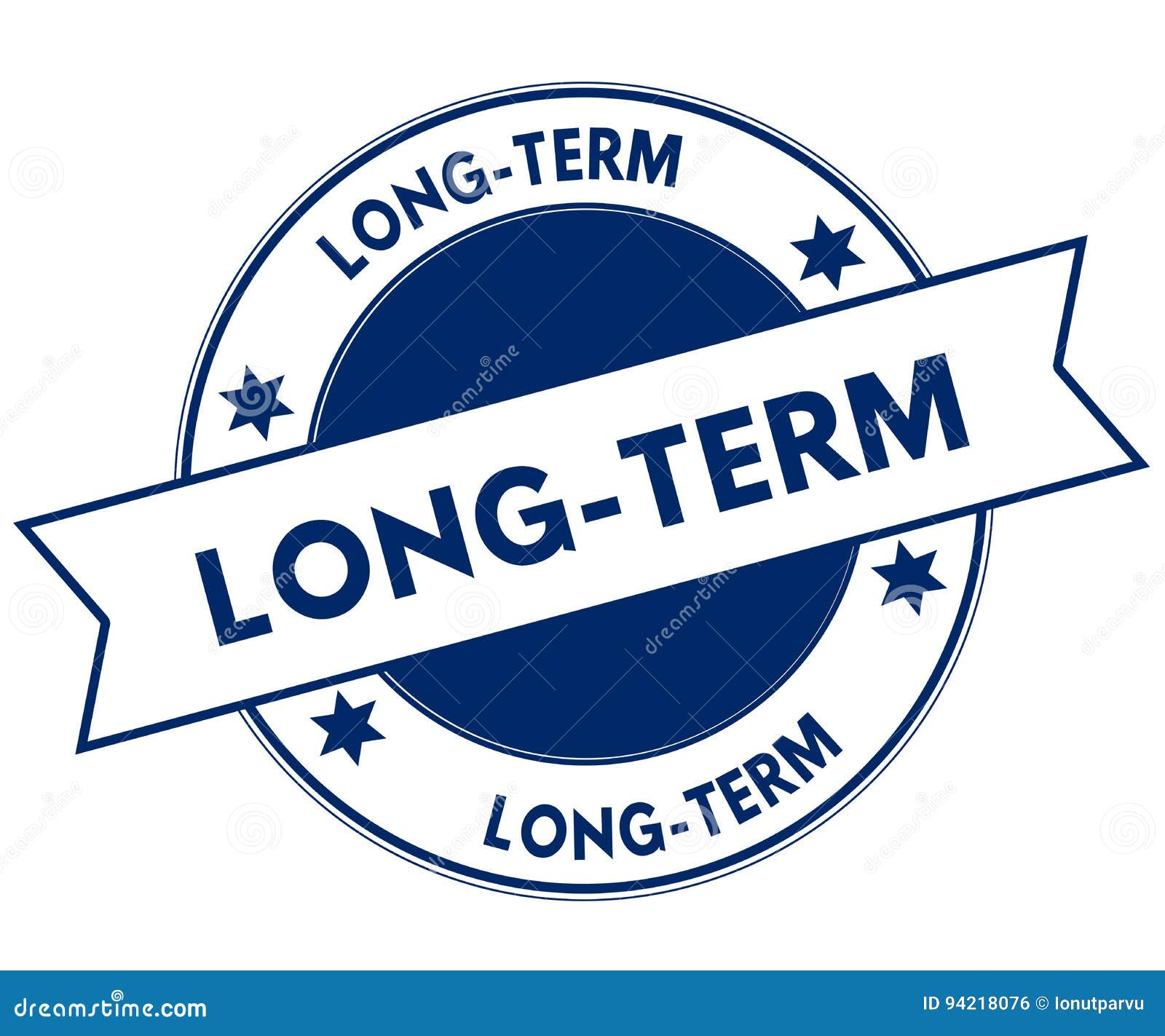 Blue LONG TERM stamp. stock illustration. Illustration of blue 94218076