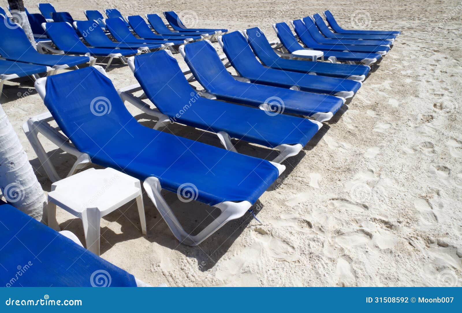 Blue Lounge Chairs stock photo. Image of summer, outdoors - 31508592