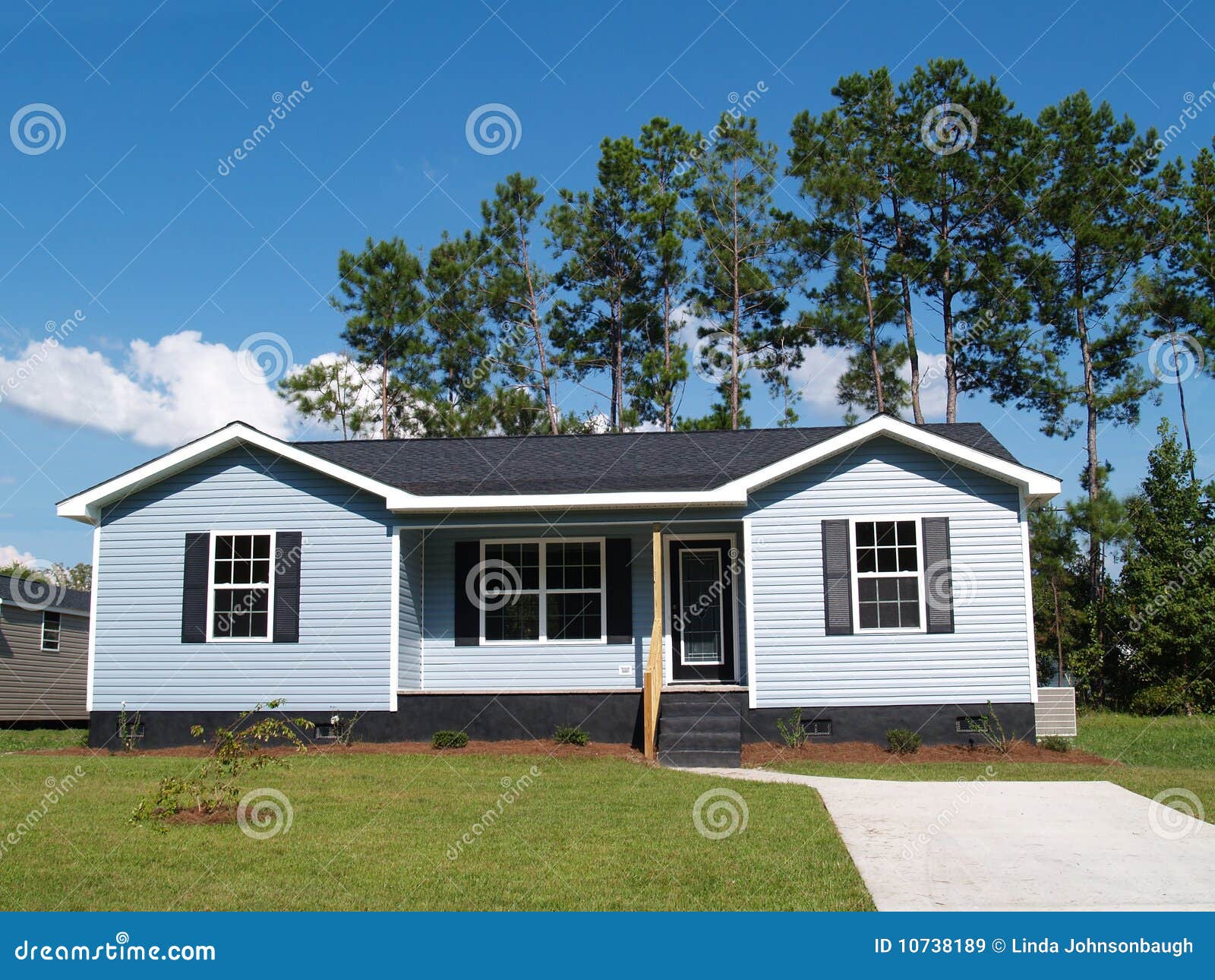 blue low-income home