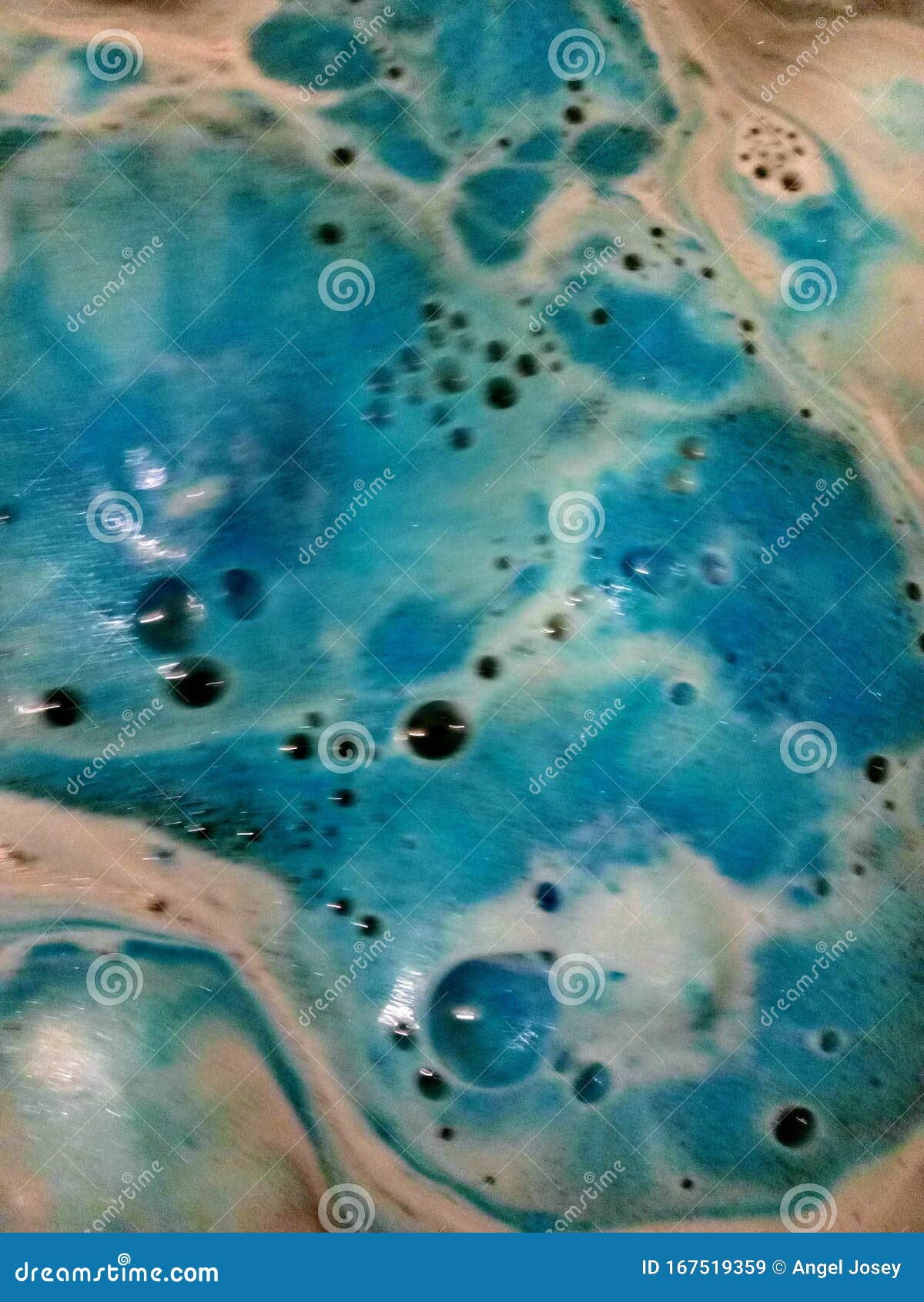 Blue Lush Bath Bomb stock image. Image of water, bath 167519359