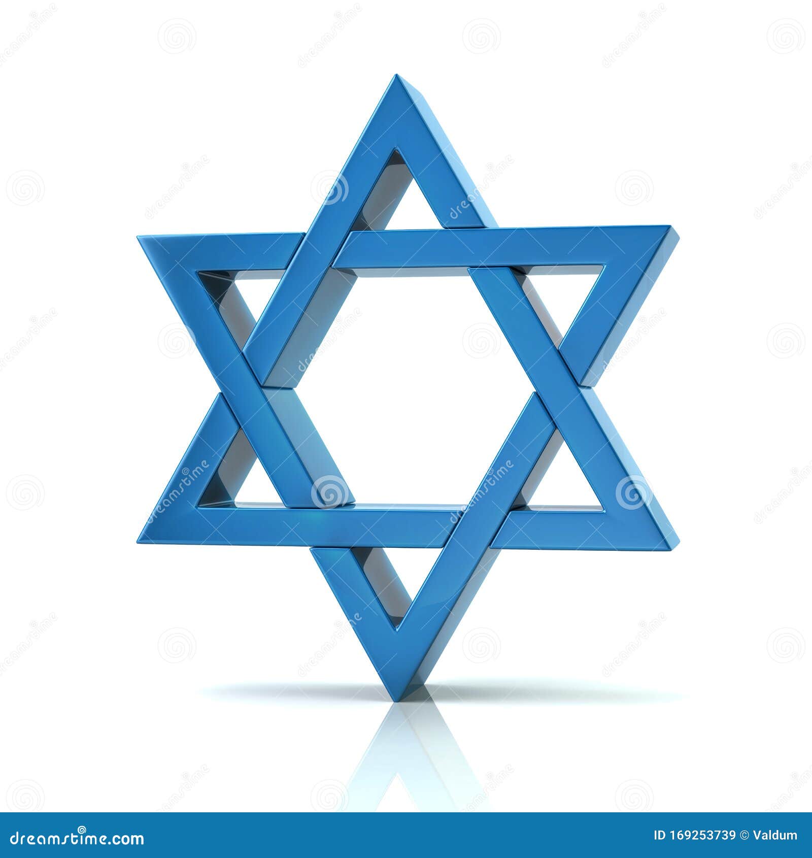 blue magen david 3d 