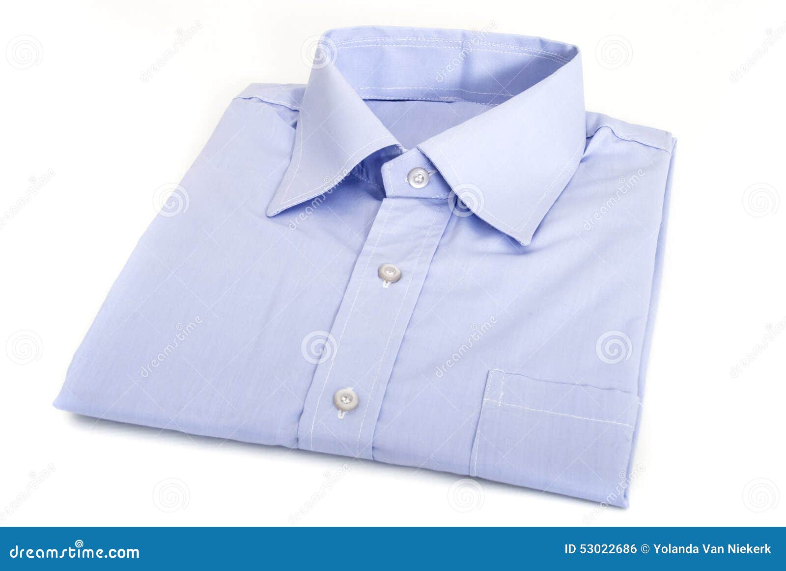 Blue Male Shirt, Folded Neatly, Isolated on White Background Stock ...