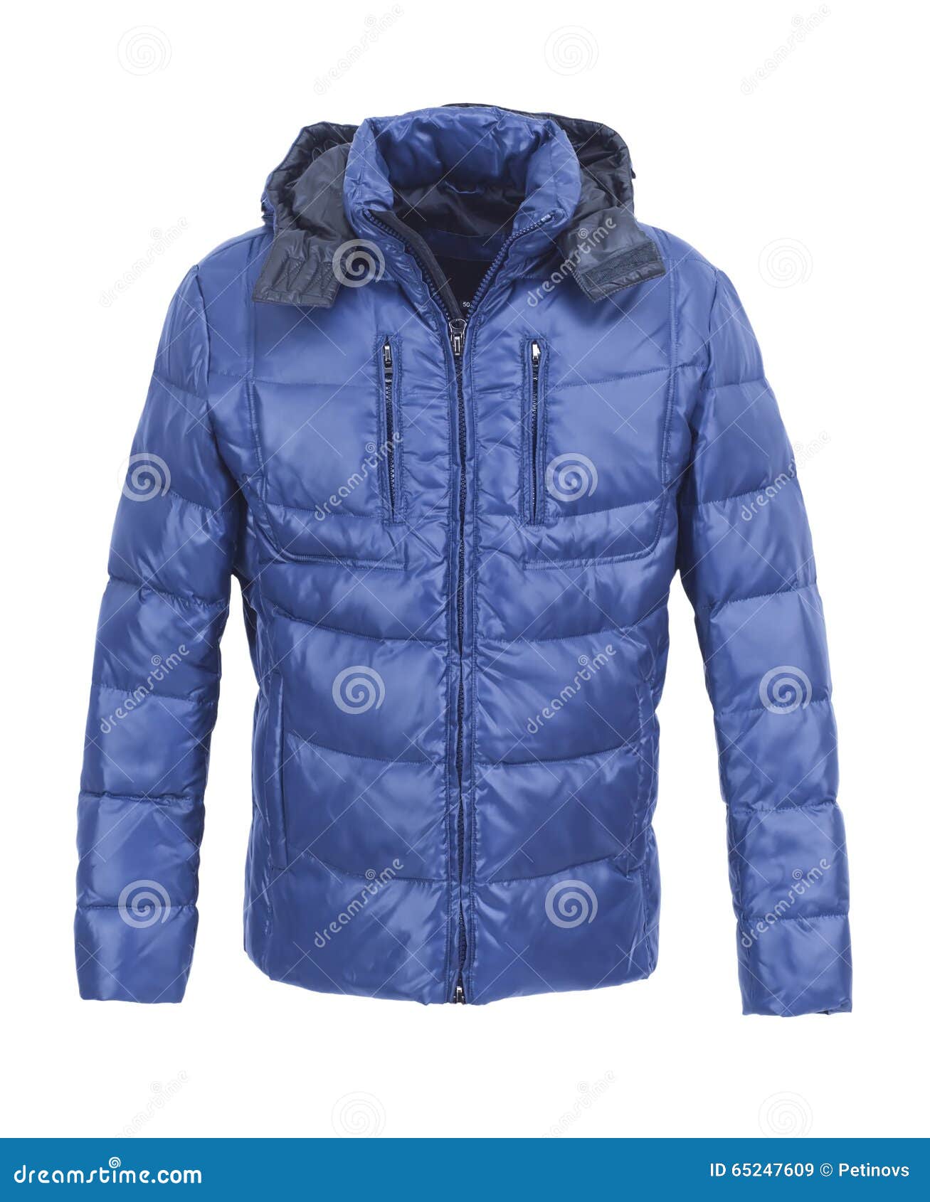 blue male winter jacket