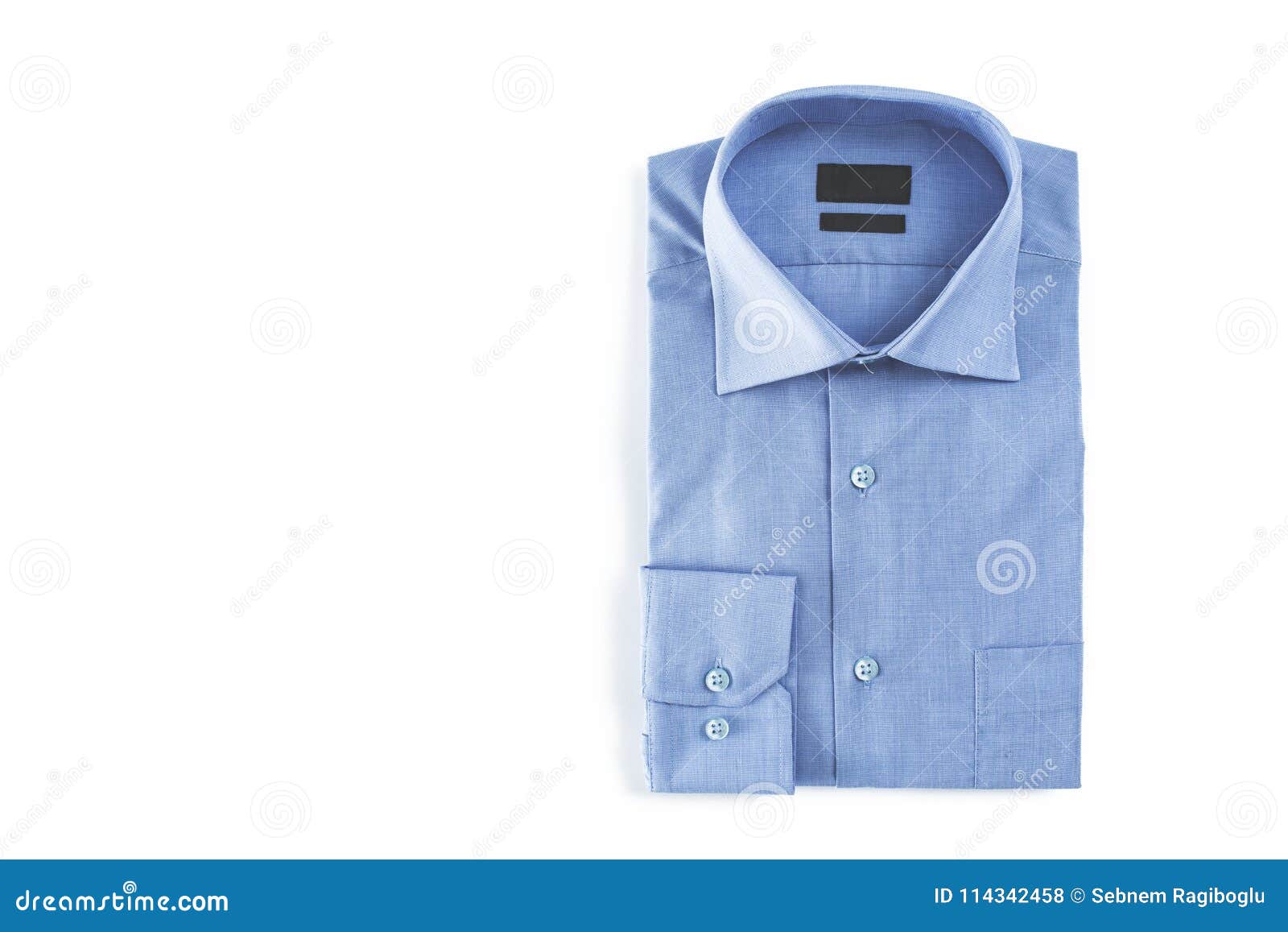 Blue Man Shirt on White Background Stock Photo - Image of colour ...