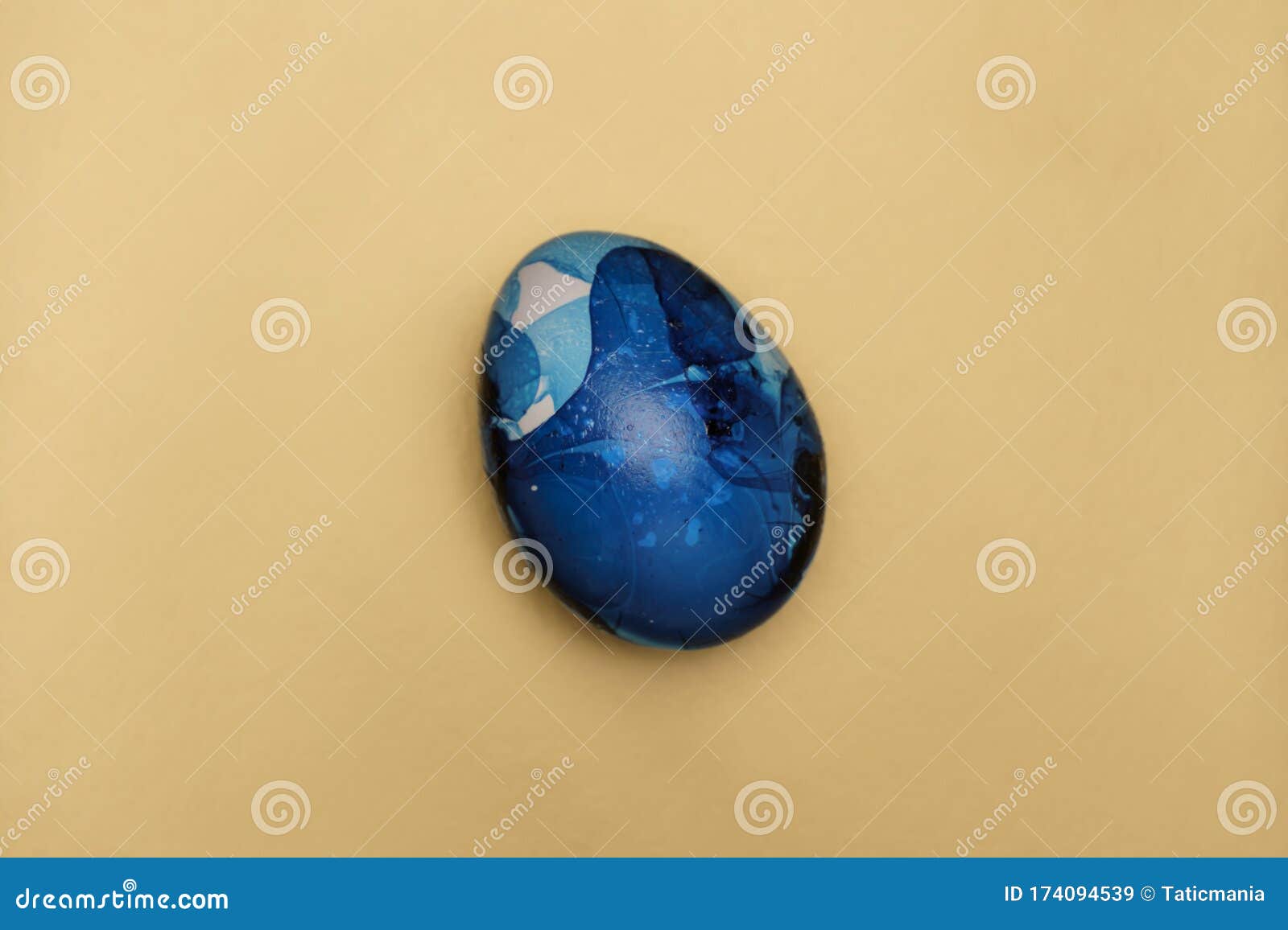 Blue Marble Egg on Gold Background Stock Image Image of celebration