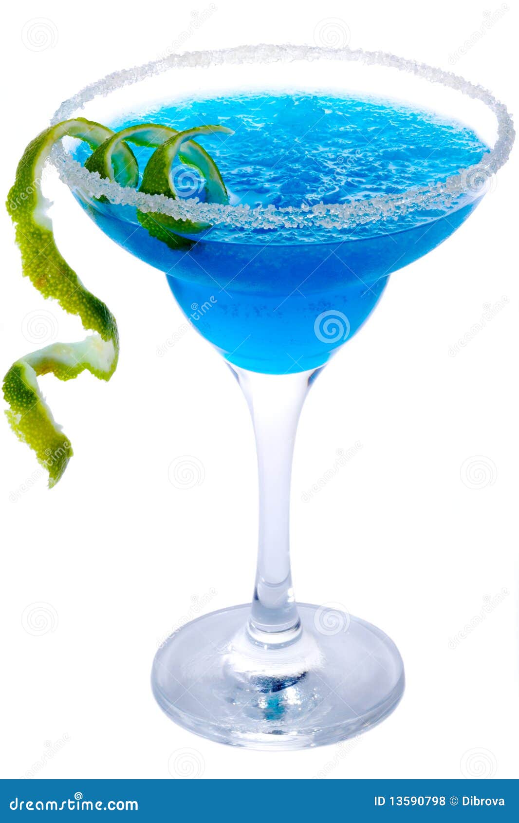 Blue Margarita stock photo. Image of cool, tequila, salt 13590798