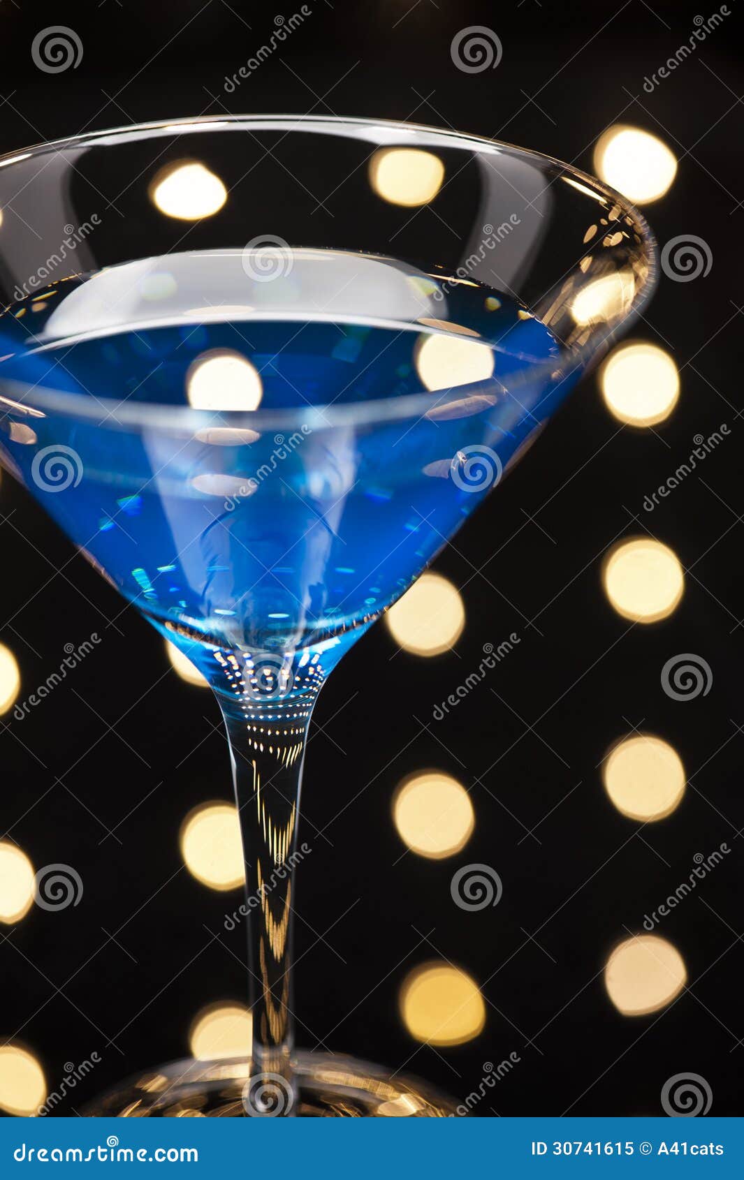 Blue Martini cocktail stock image. Image of cocktail 30741615
