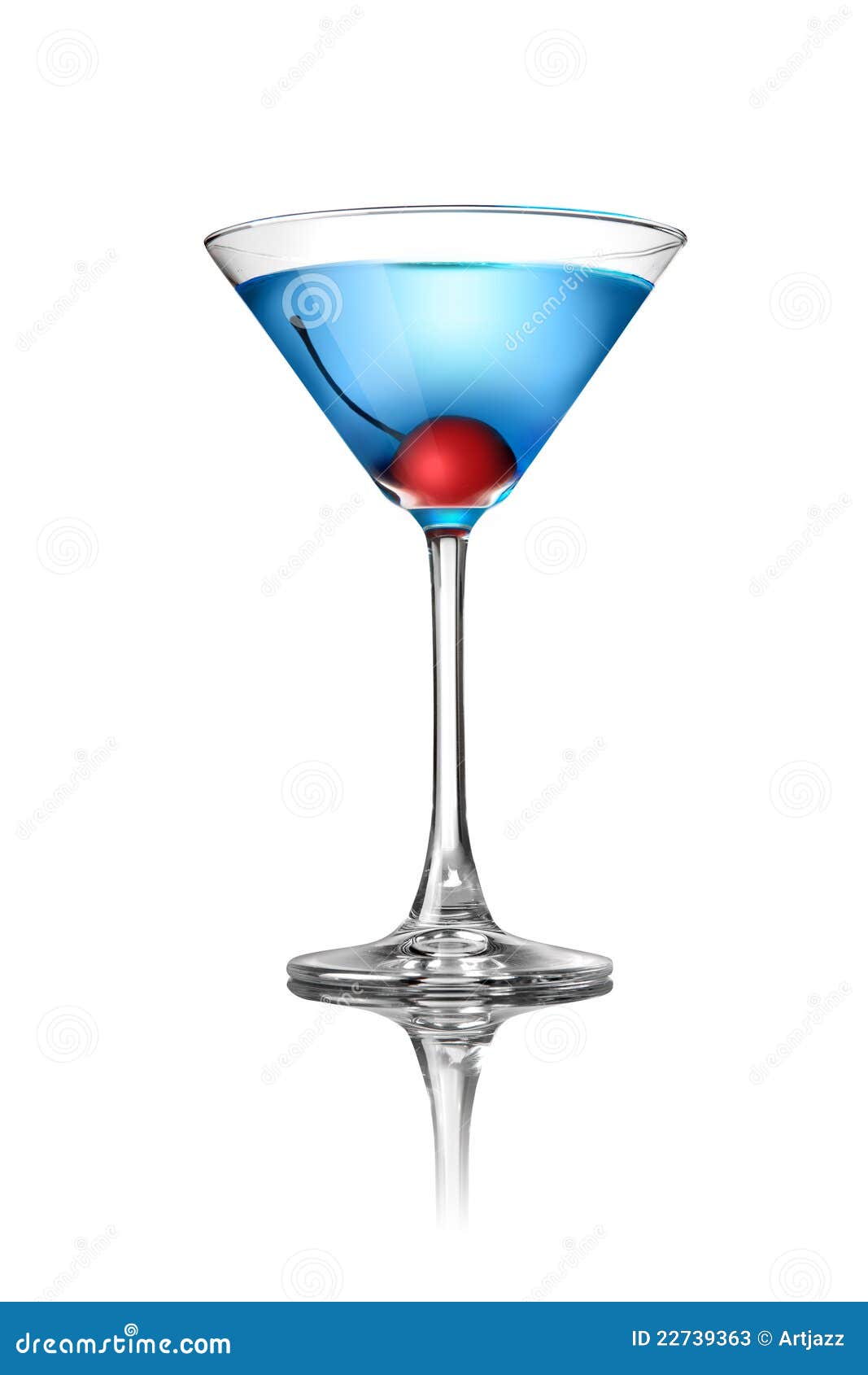 Blue Martini Cocktail Isolated On White Stock Photos Image 22739363